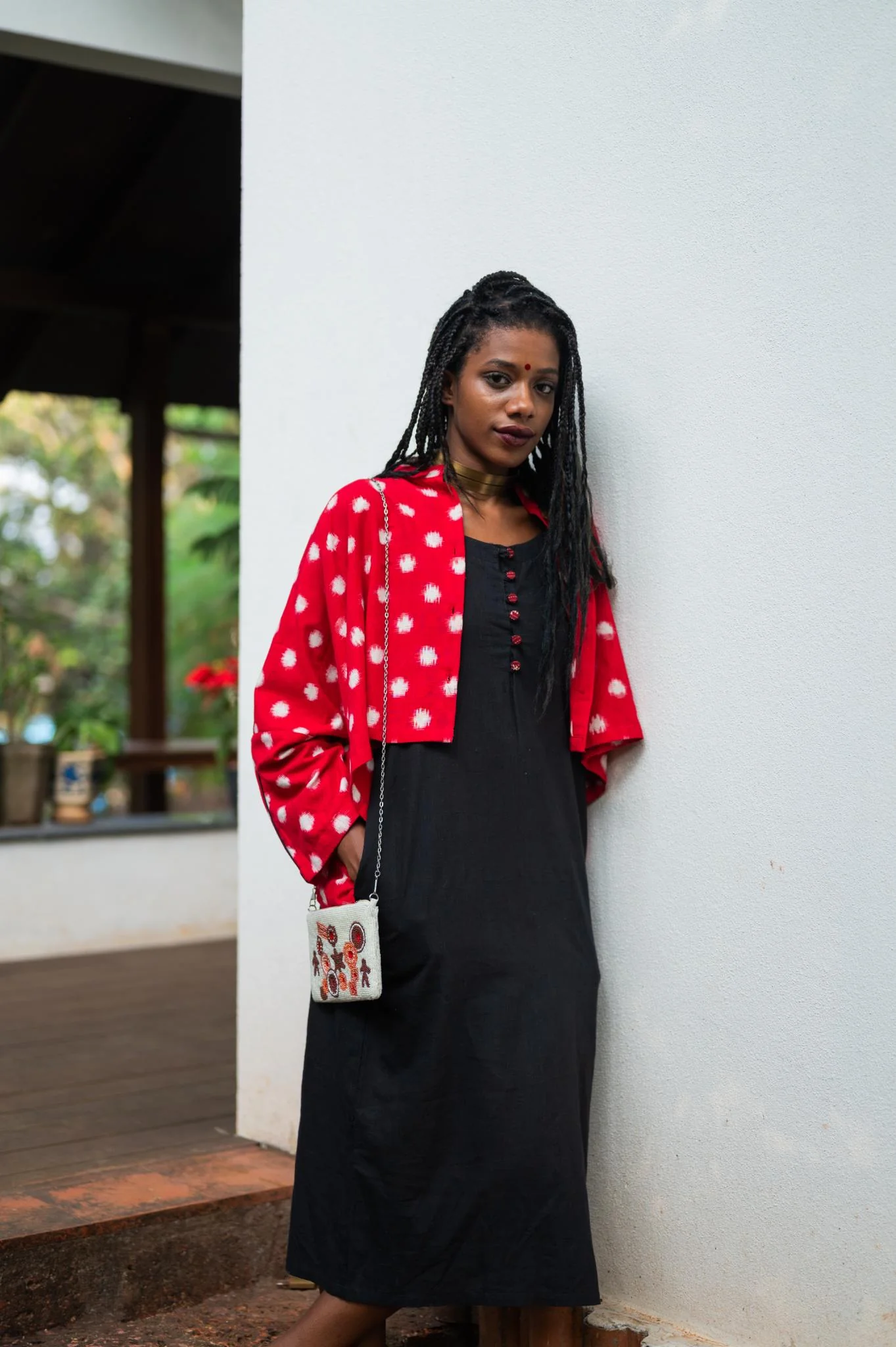 Aastey Dress with Ikat Jacket - Image 3