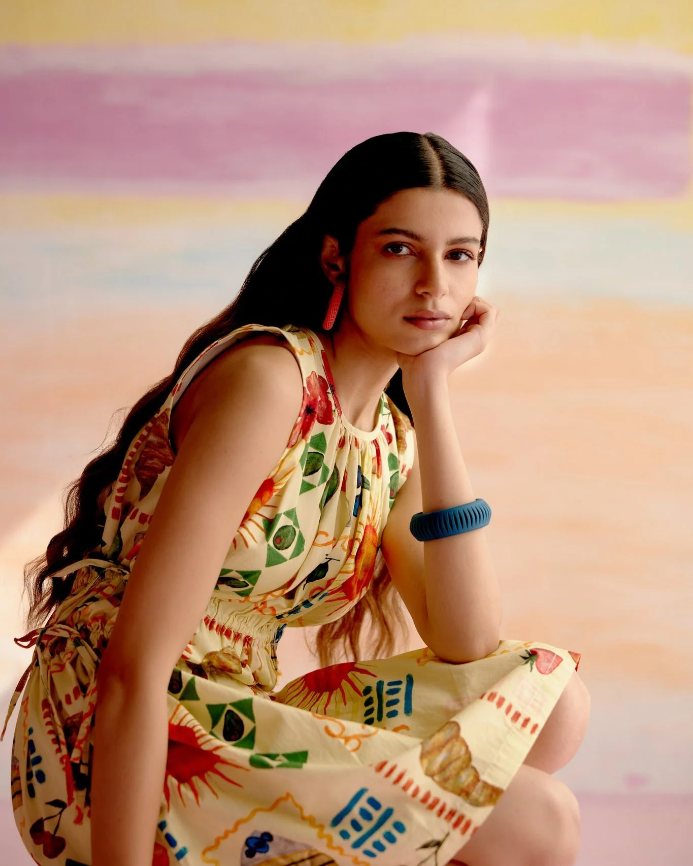 After Hours Short Dress Aloha Print Yellow - Image 2