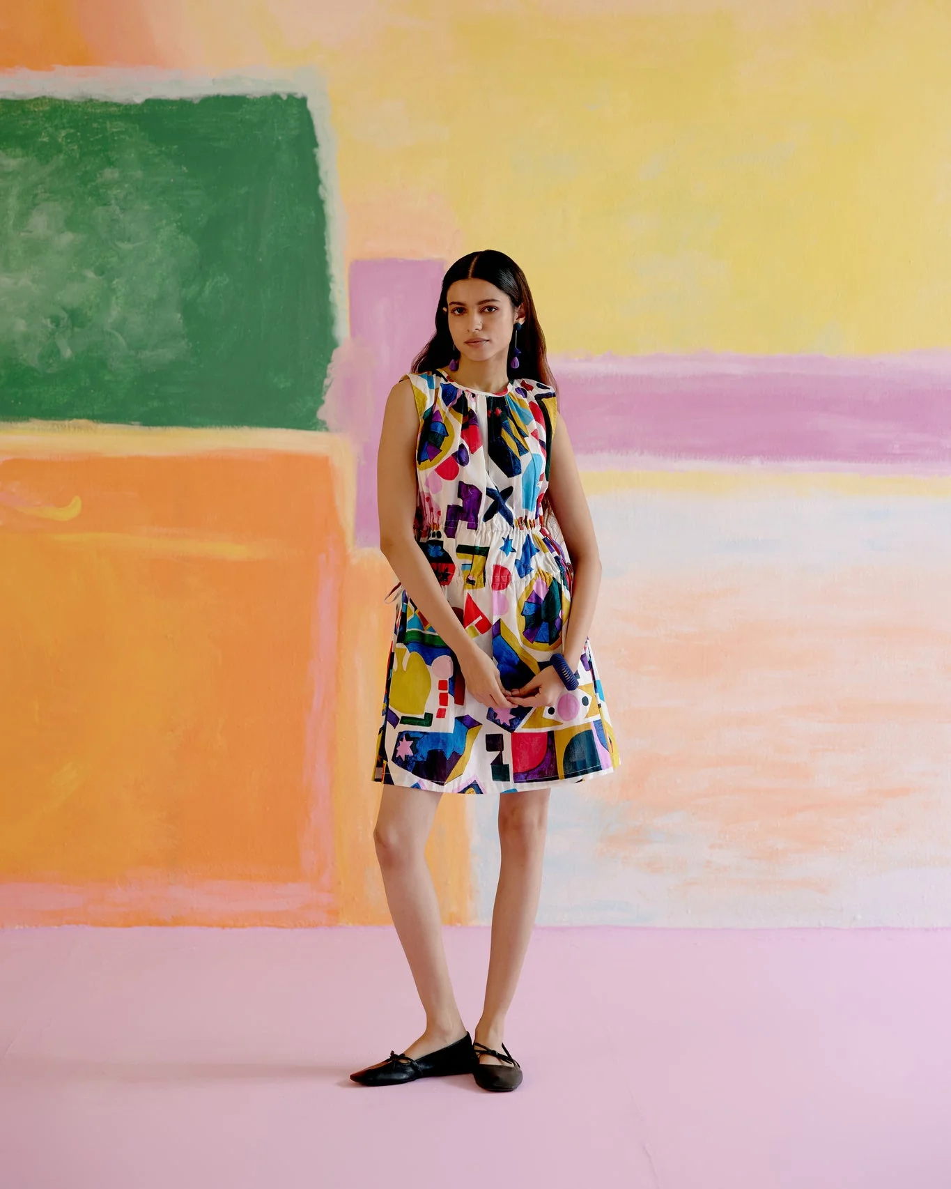 After Hours Short Dress in Arcade Print - Image 2
