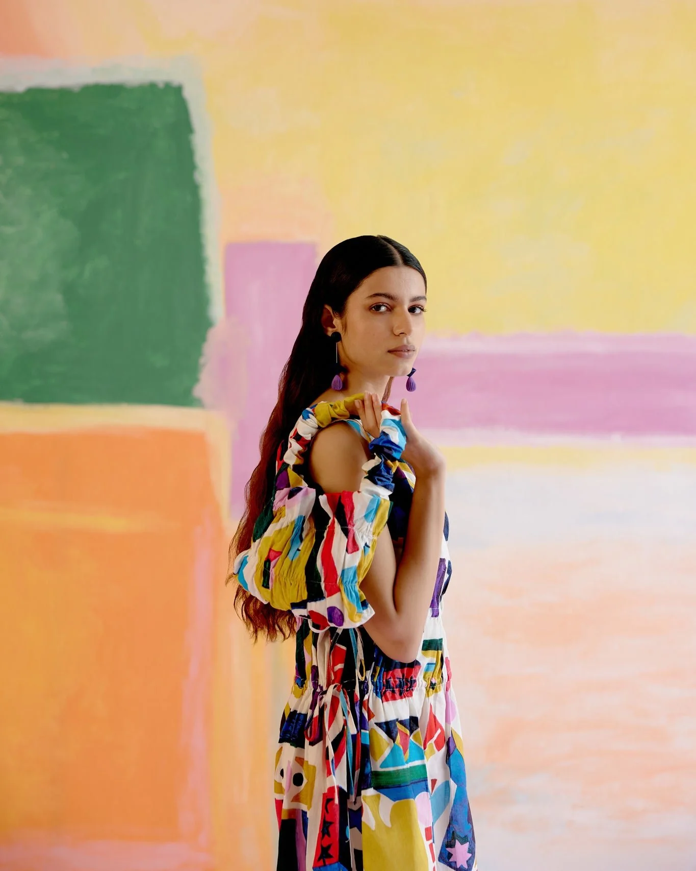 After Hours Short Dress in Arcade Print - Image 3