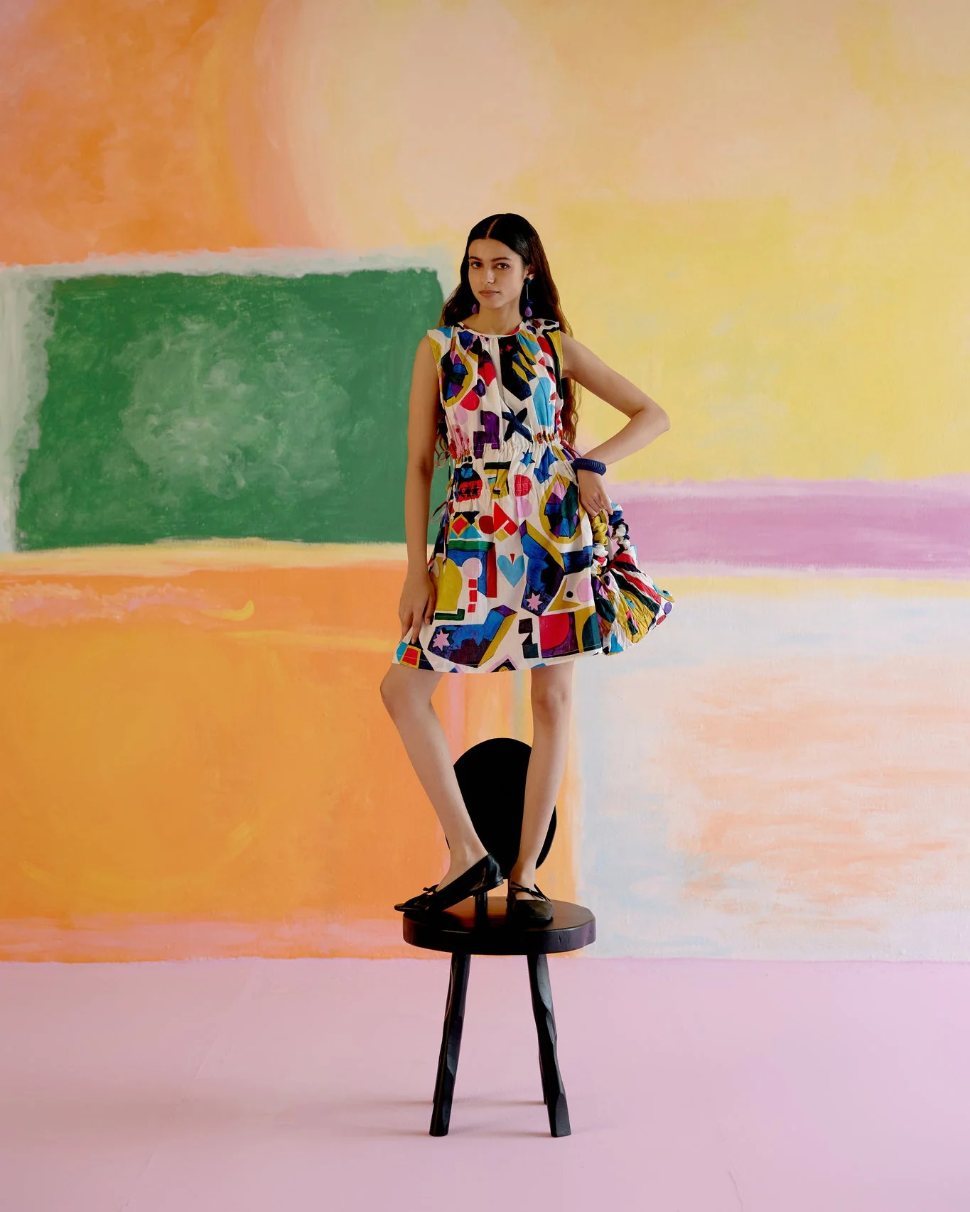 After Hours Short Dress in Arcade Print - Image 4