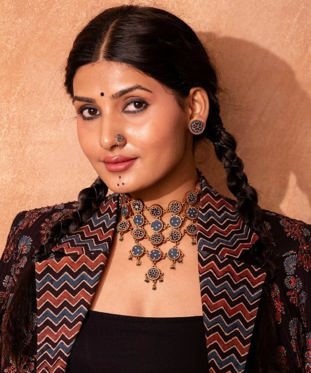 Ajrakh Adjustable Statement Necklace