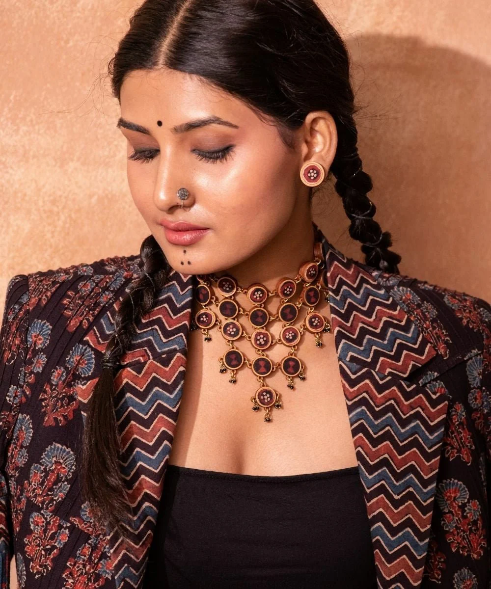 Ajrakh Adjustable Statement Necklace - Image 6