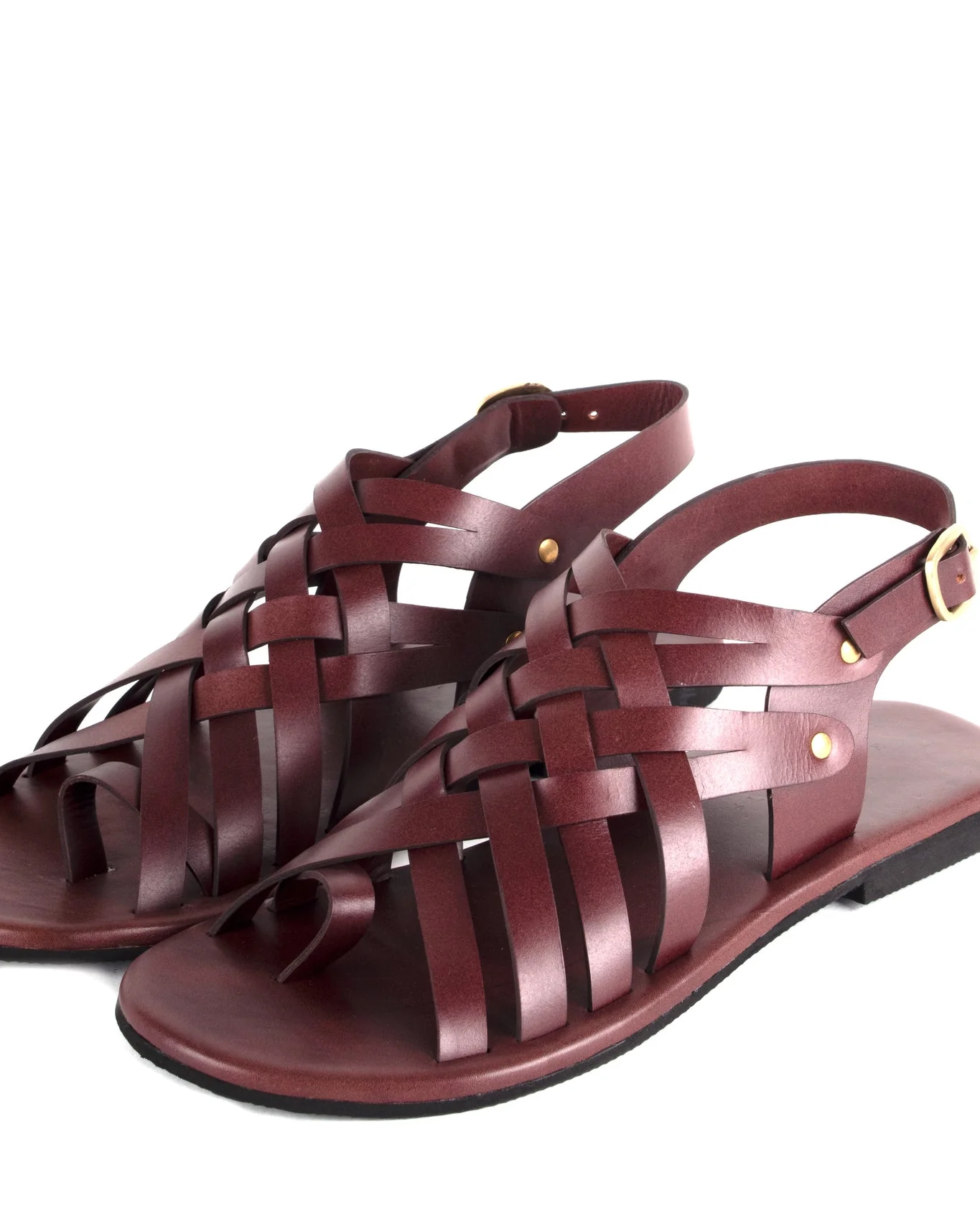 All-Strap Leather Men's Sandals - Image 2