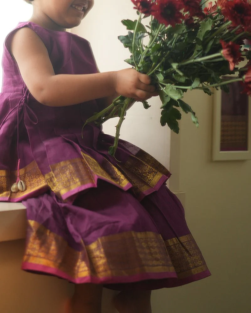 Anagha Sharara Co-ord Set in Purple - Image 3