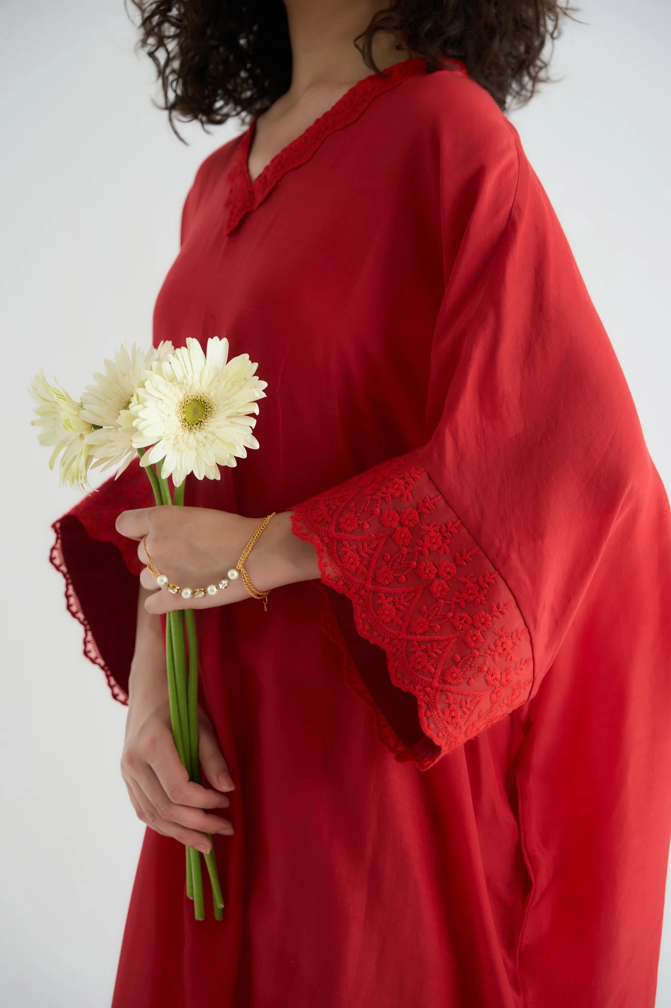 Angela Kaftan Kurta - Red - Image 2