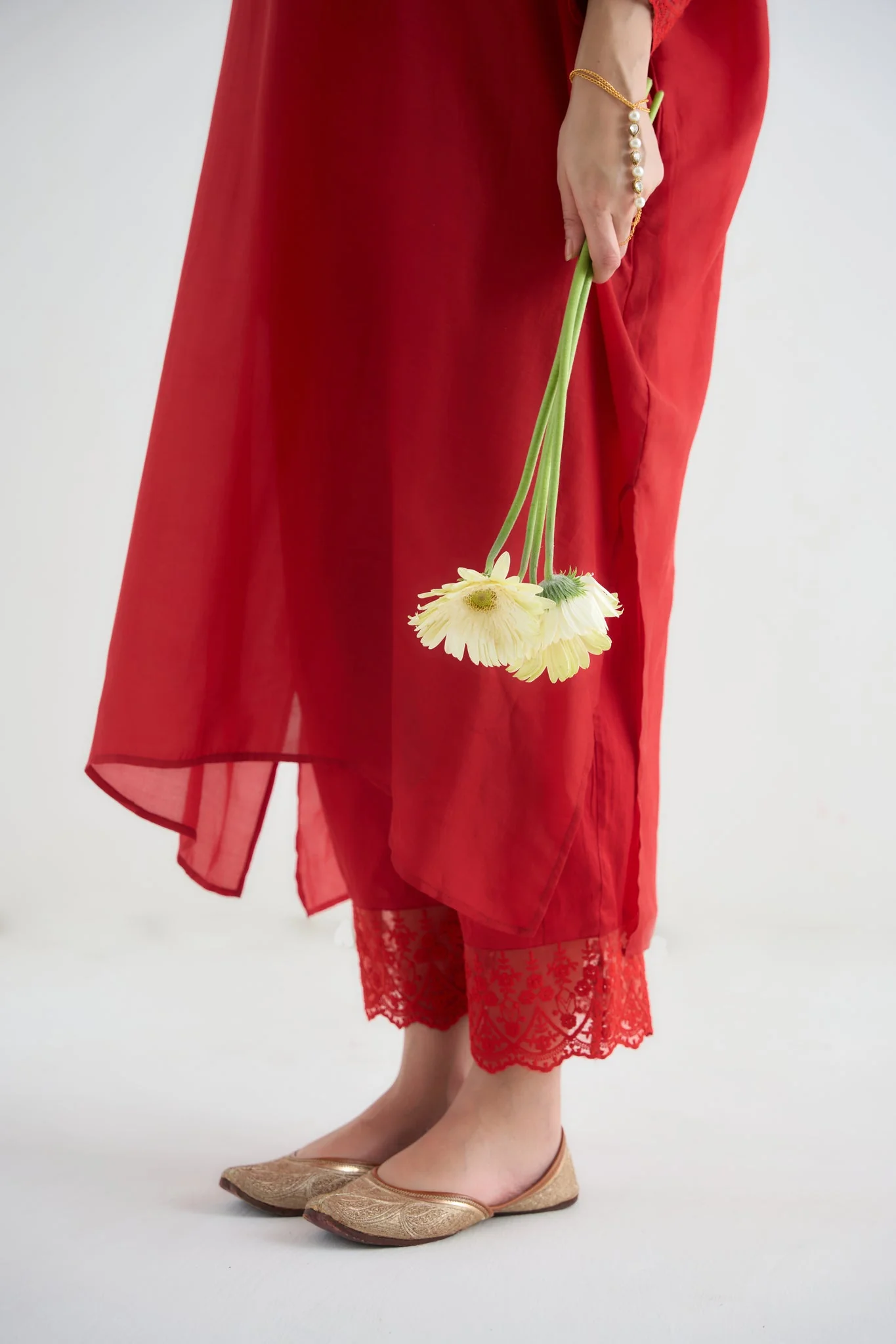 Angela Kaftan Kurta - Red - Image 3