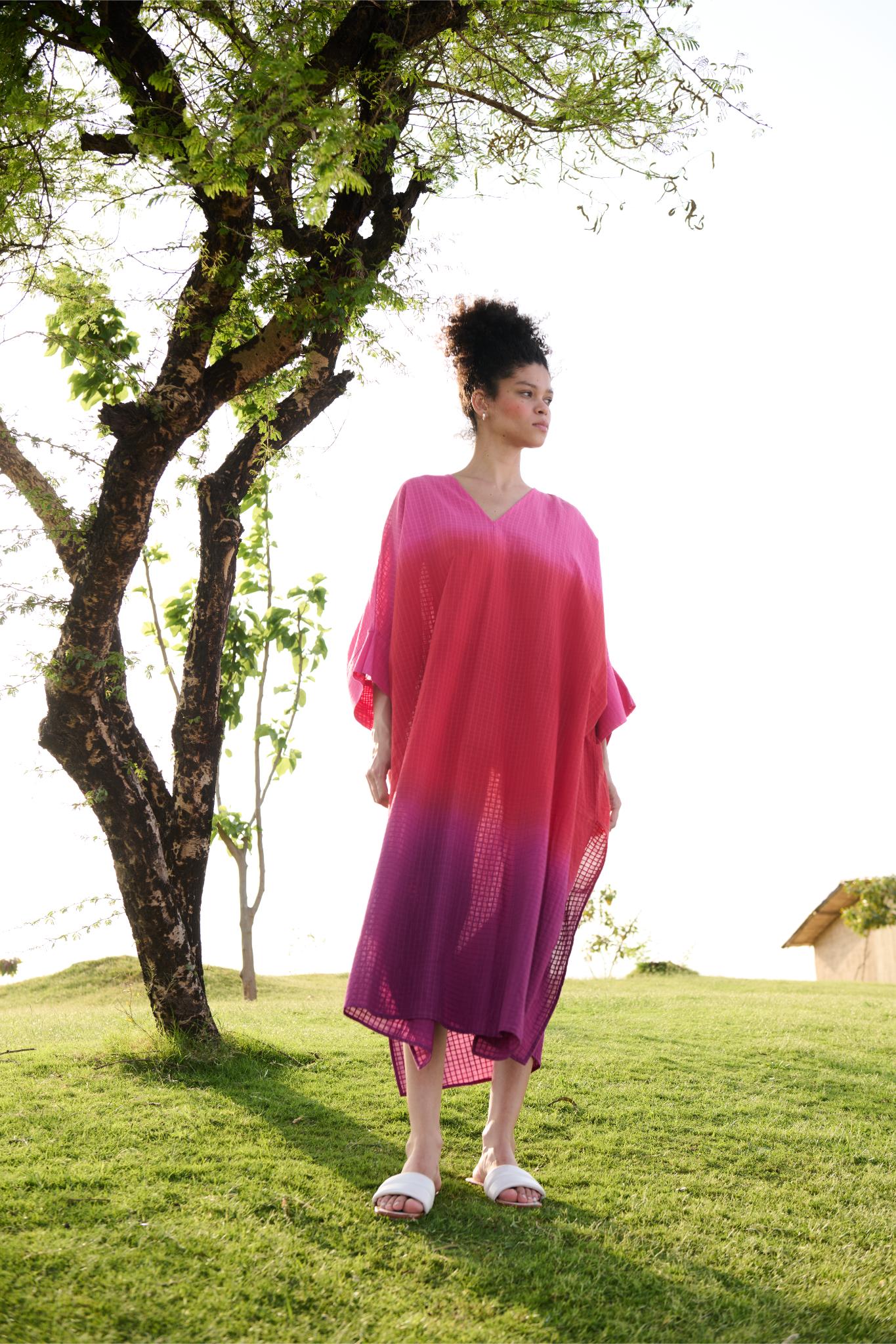 Angela Kaftan - Pink Red Purple Ombre - Image 4