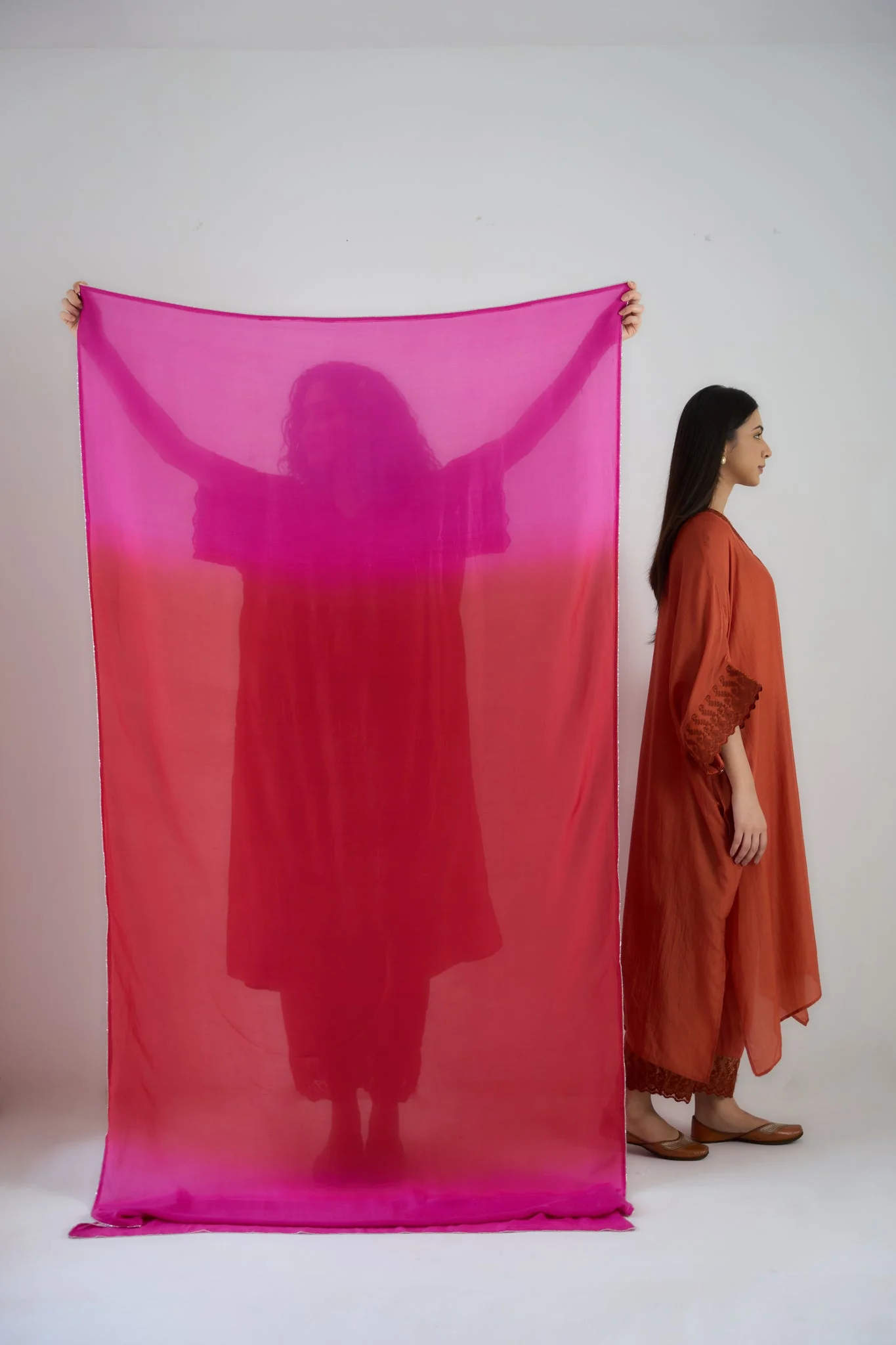 Angela Kaftan Set - Red - Image 8