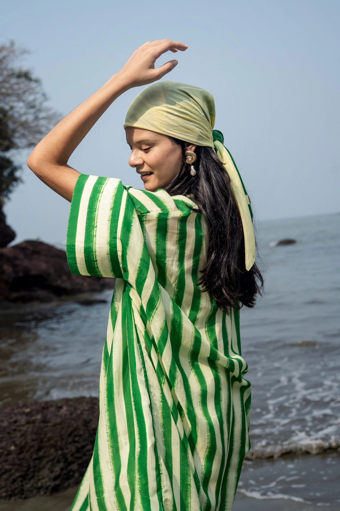 Angela Stripe Kaftan - Image 4