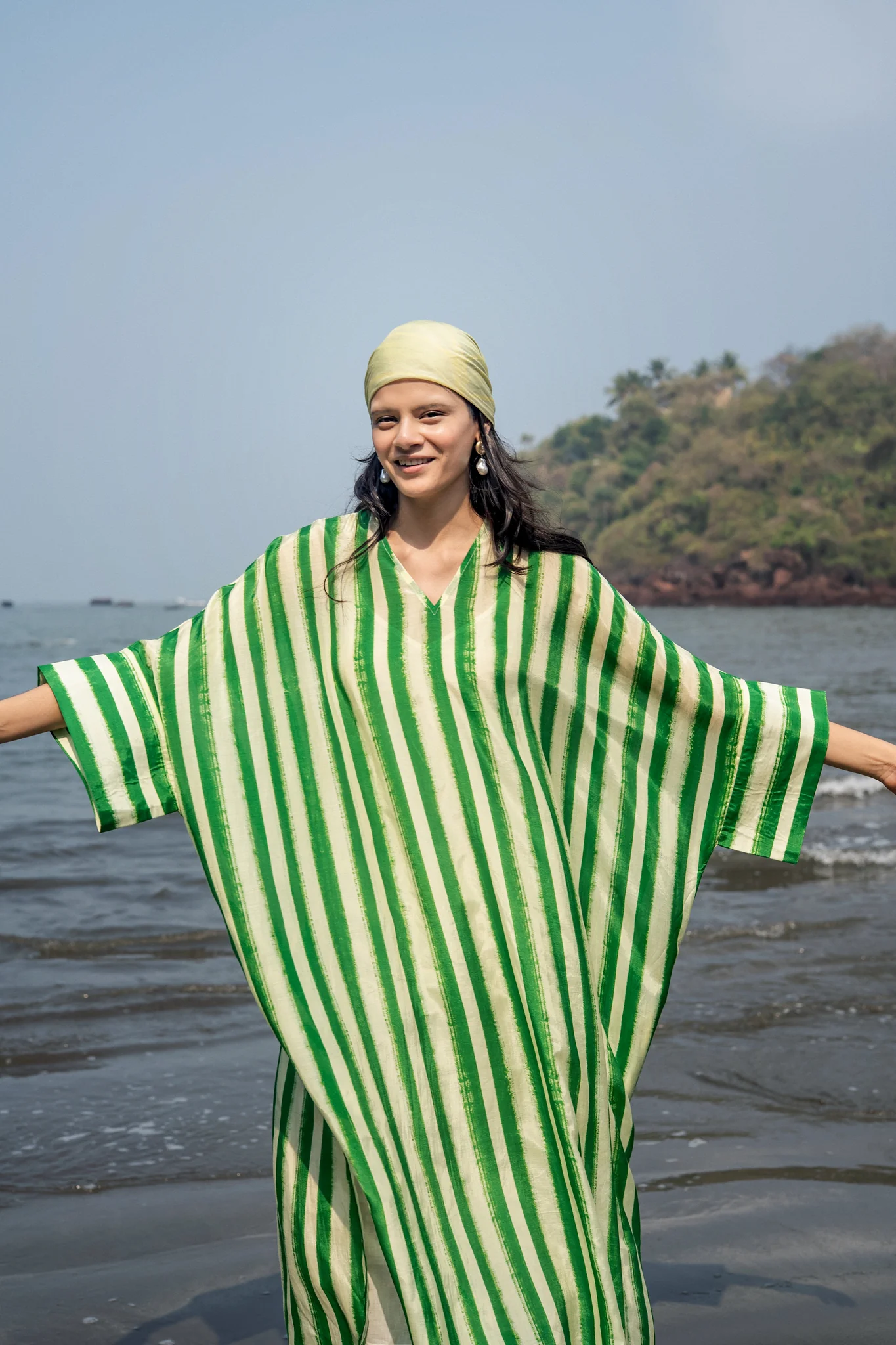 Angela Stripe Kaftan - Image 6