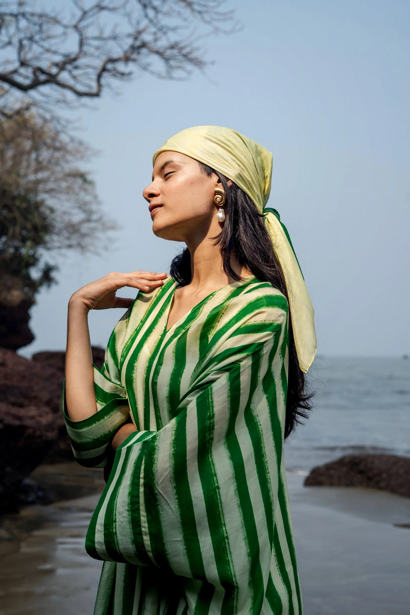 Angela Stripe Kaftan - Image 7