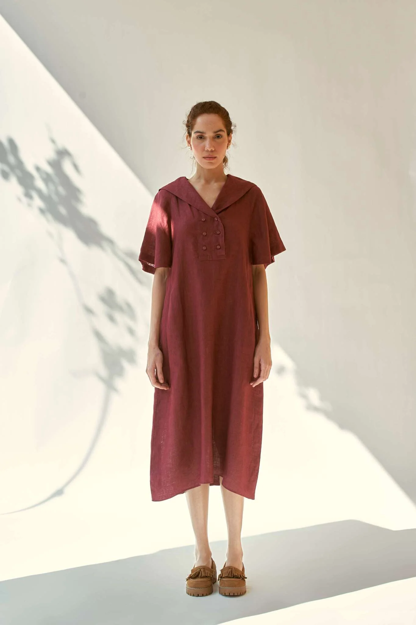 Anytime Dress - Burgundy