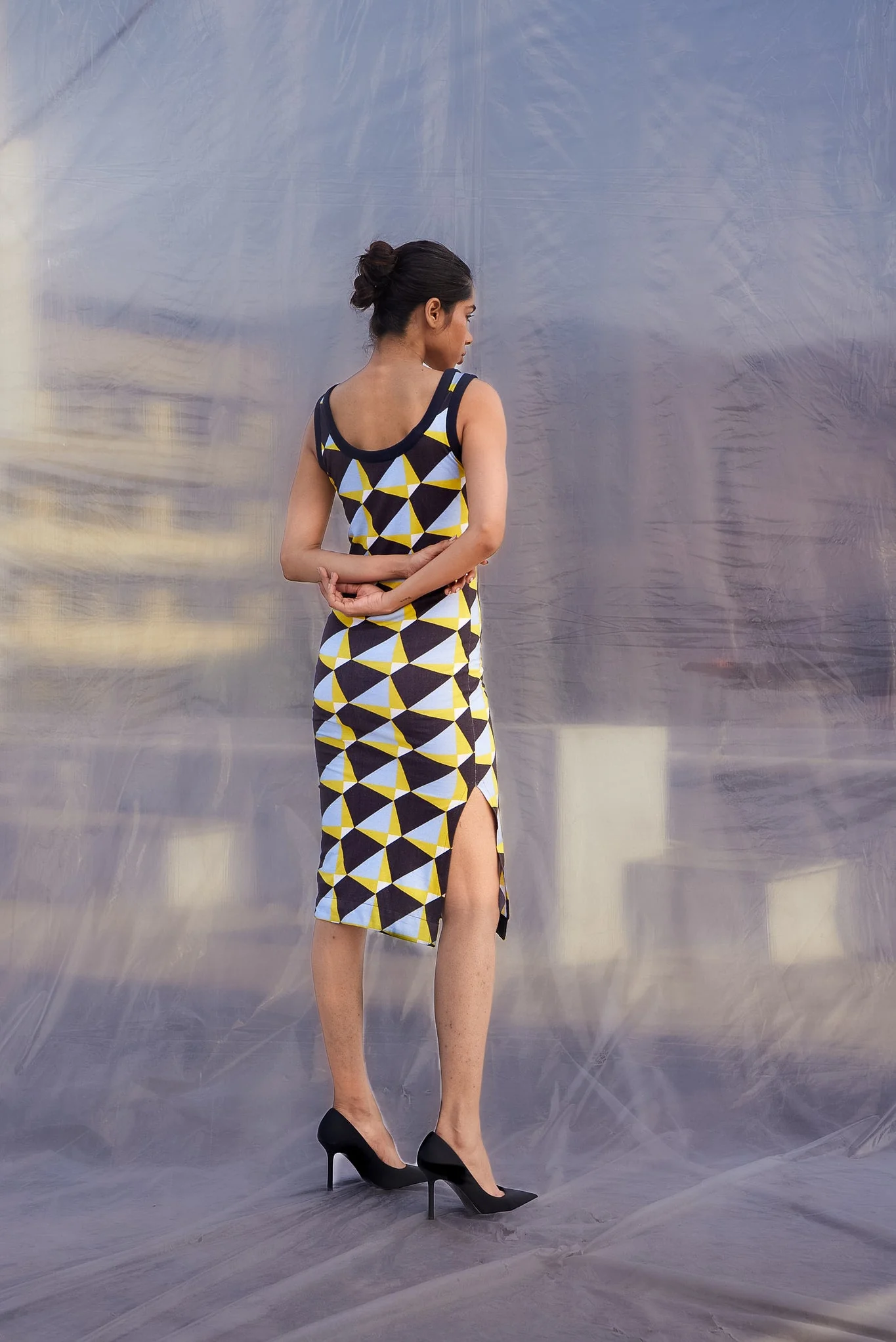 Art Deco Jersey Dress - Image 3