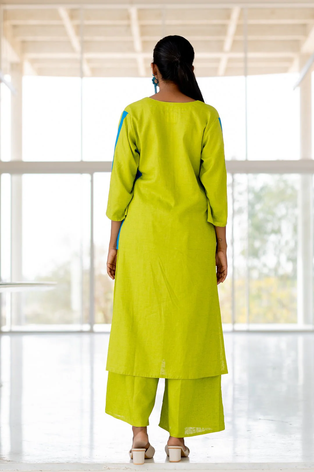 Avocado Azure Box Slit Kurta Set - Image 7