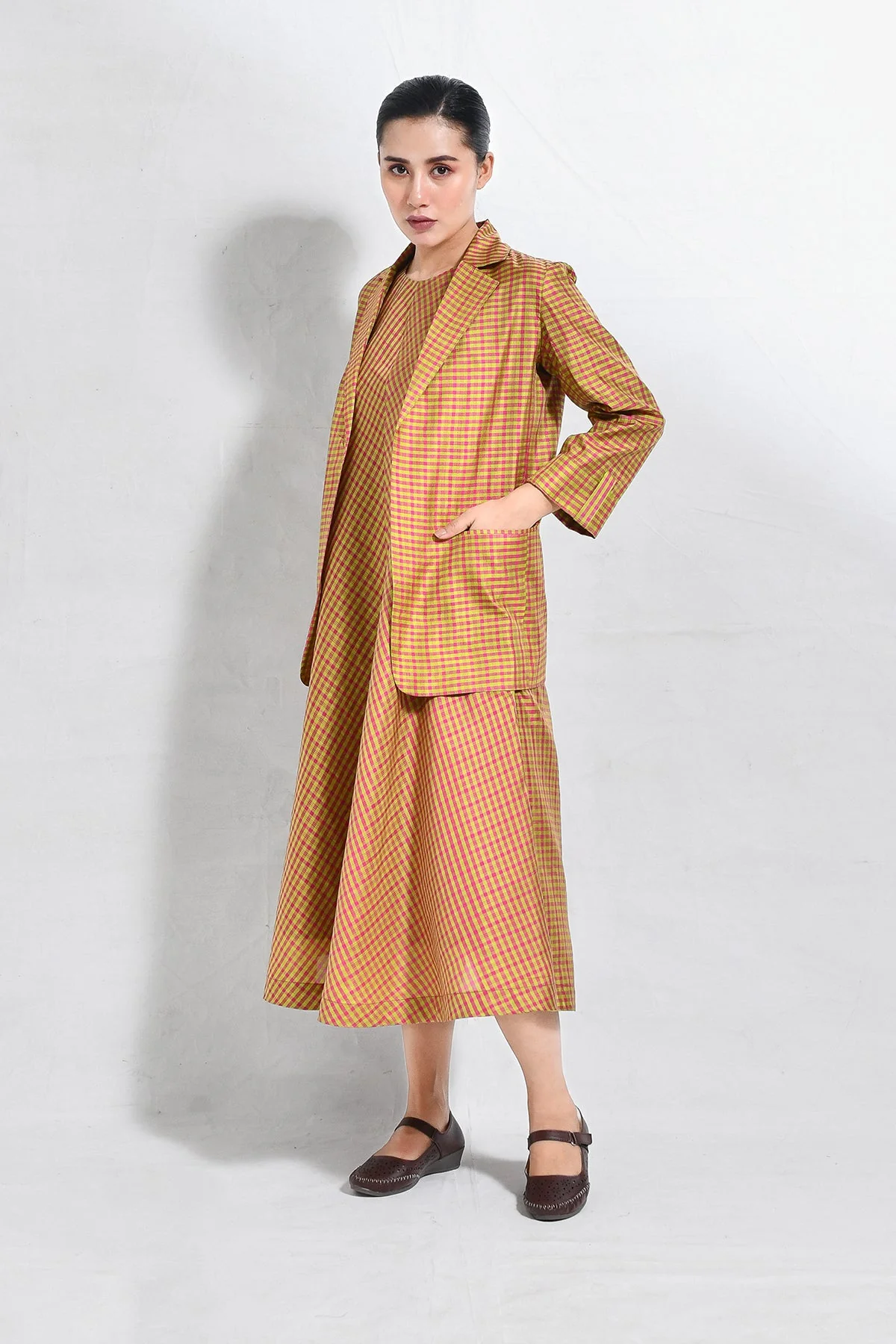 Bangalore Silk Checks Blazer - Image 3