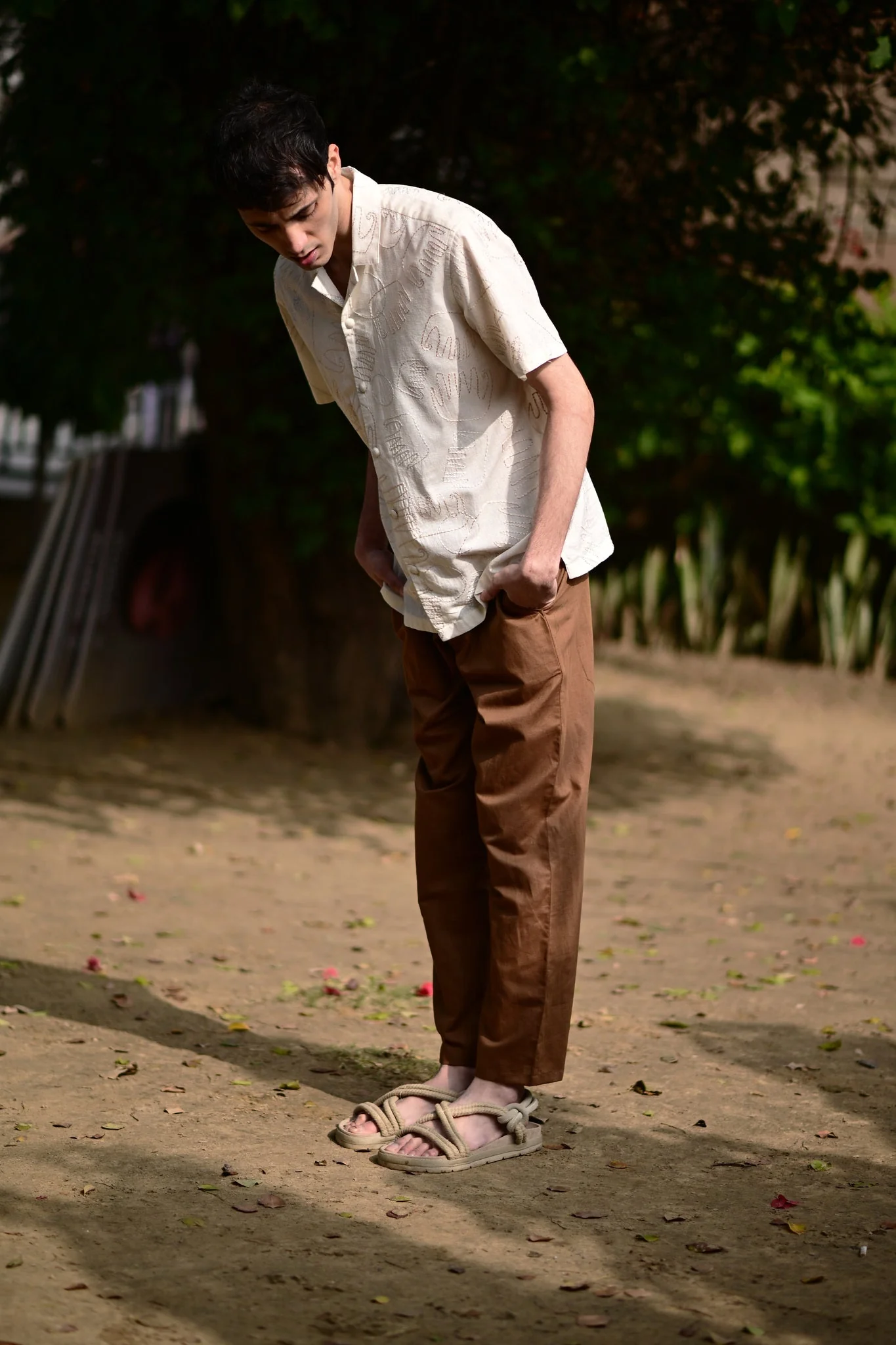 Biege Embroidered Shirt - Image 3