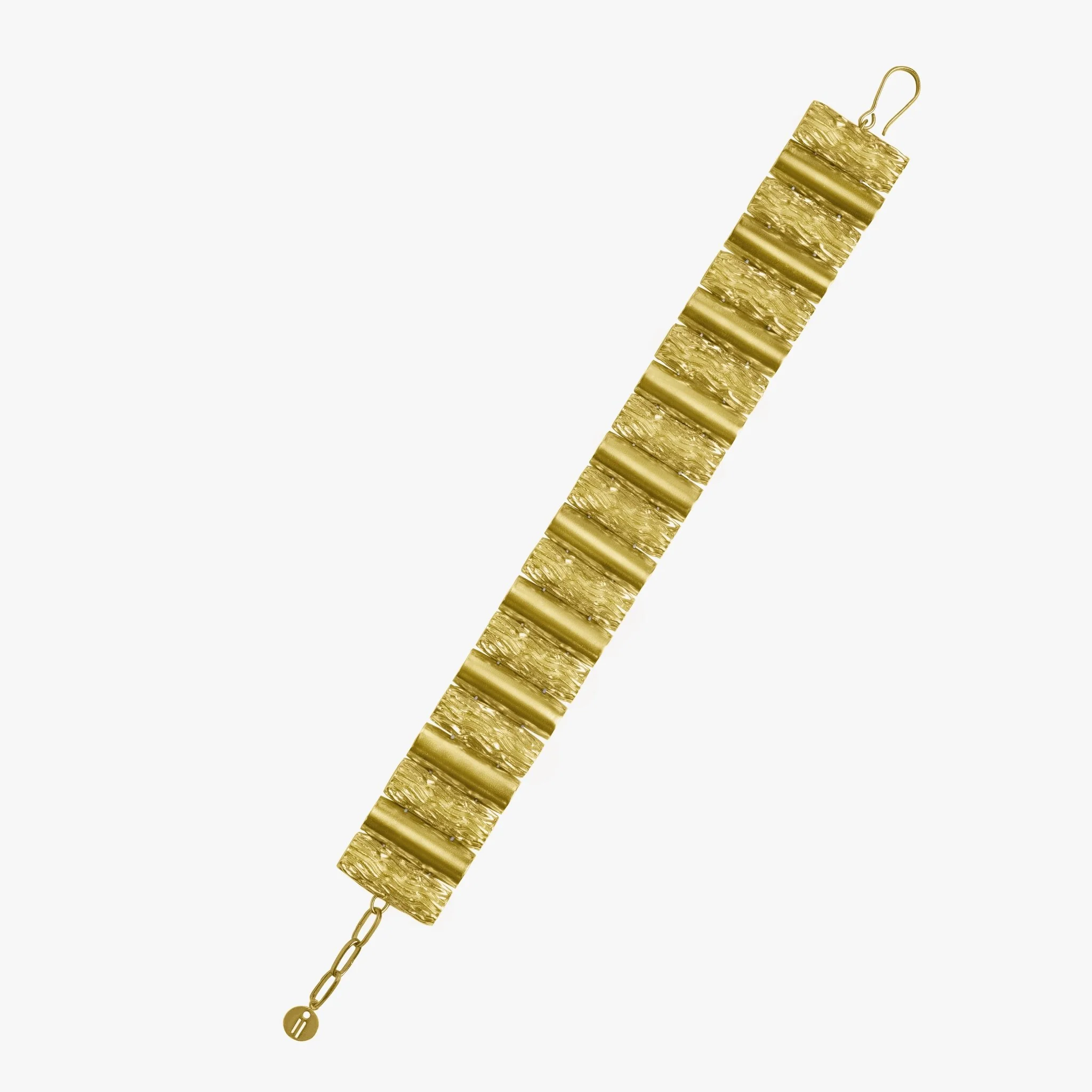 Binary Logs Necklace - Gold Tone - Image 4