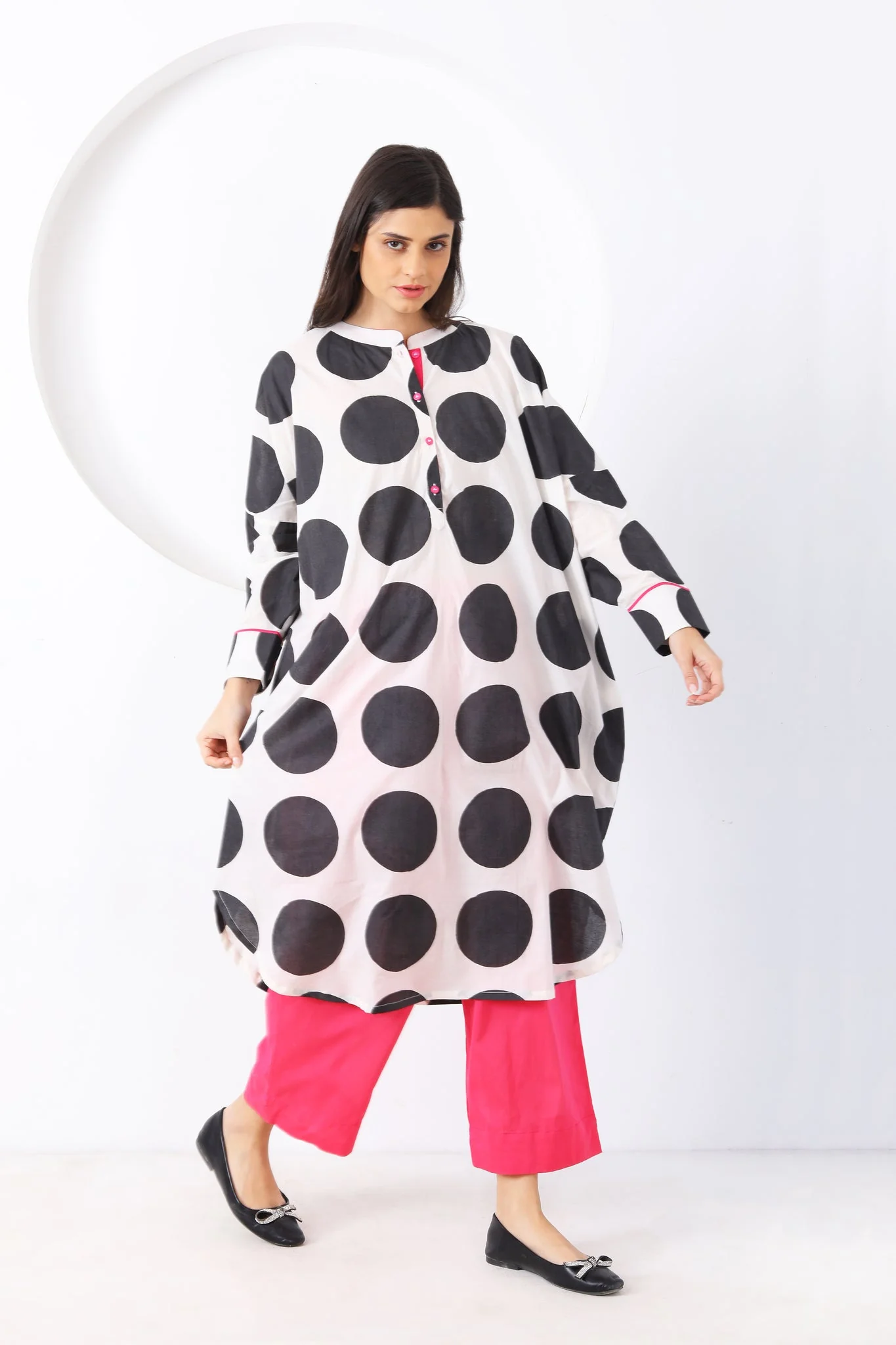 Bindi Co-ord Set - Black & Pink - Image 5