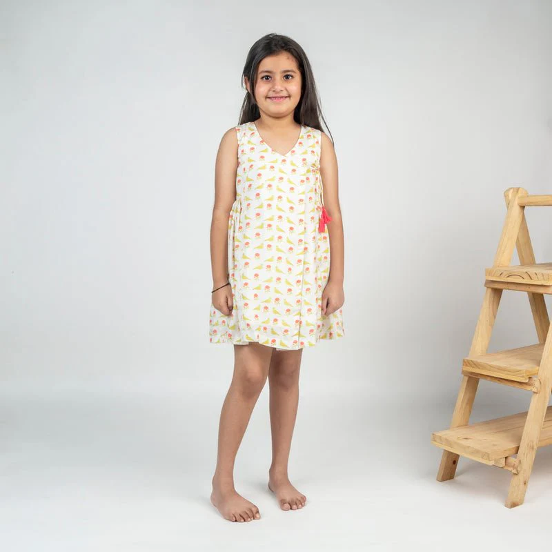 Bird Printed Angrakha Dress - Image 5