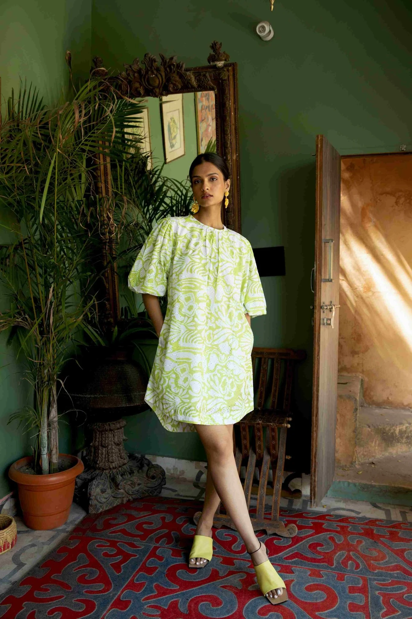 Birdsong Dress in Carnation Print