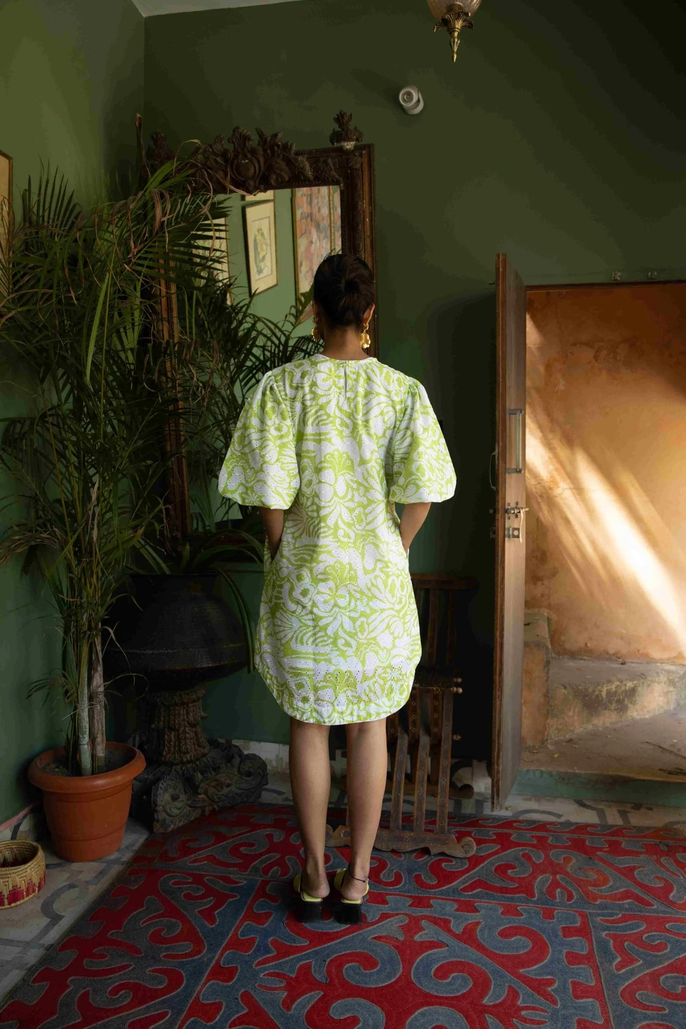 Birdsong Dress in Carnation Print - Image 3