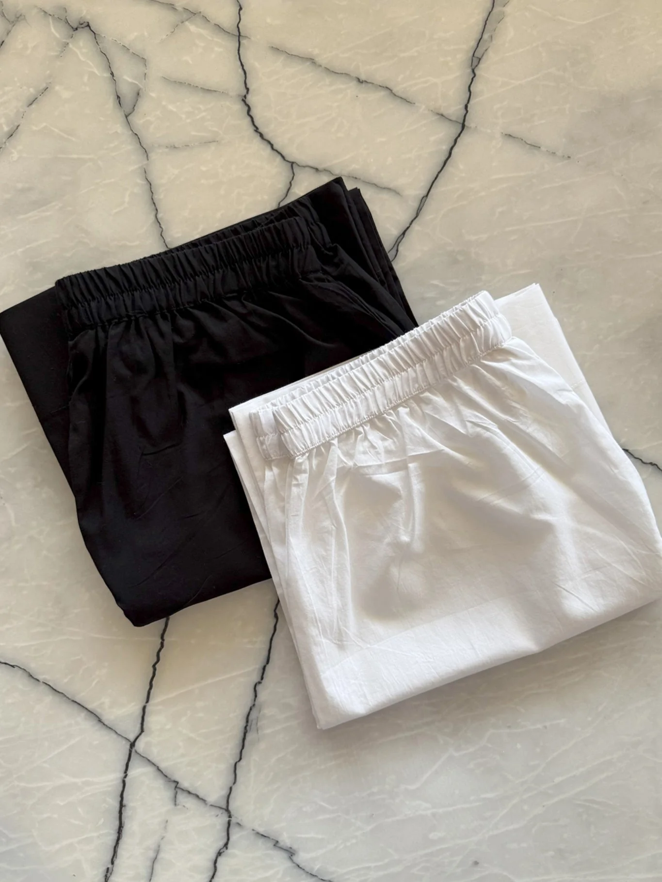 Black and Off White Basic Pyjama - Set of 2 - Image 4