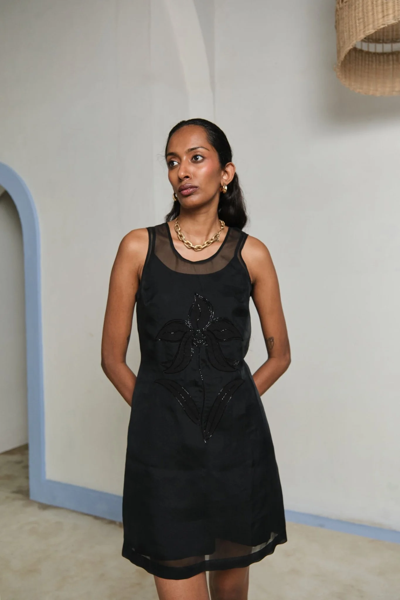 Black Bloom Dress - Image 2