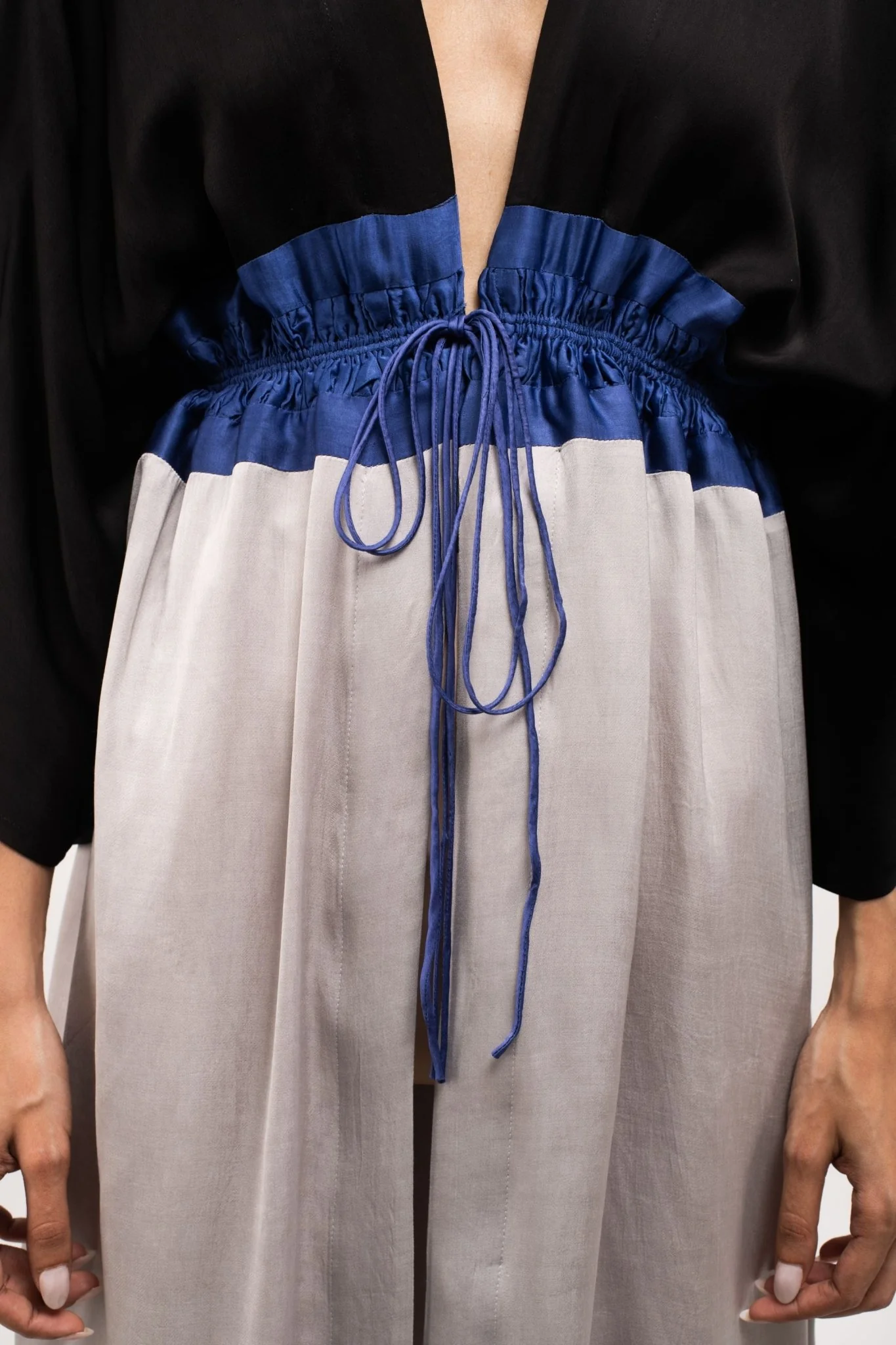 Black-Blue-Grey High Low Cape - Image 2