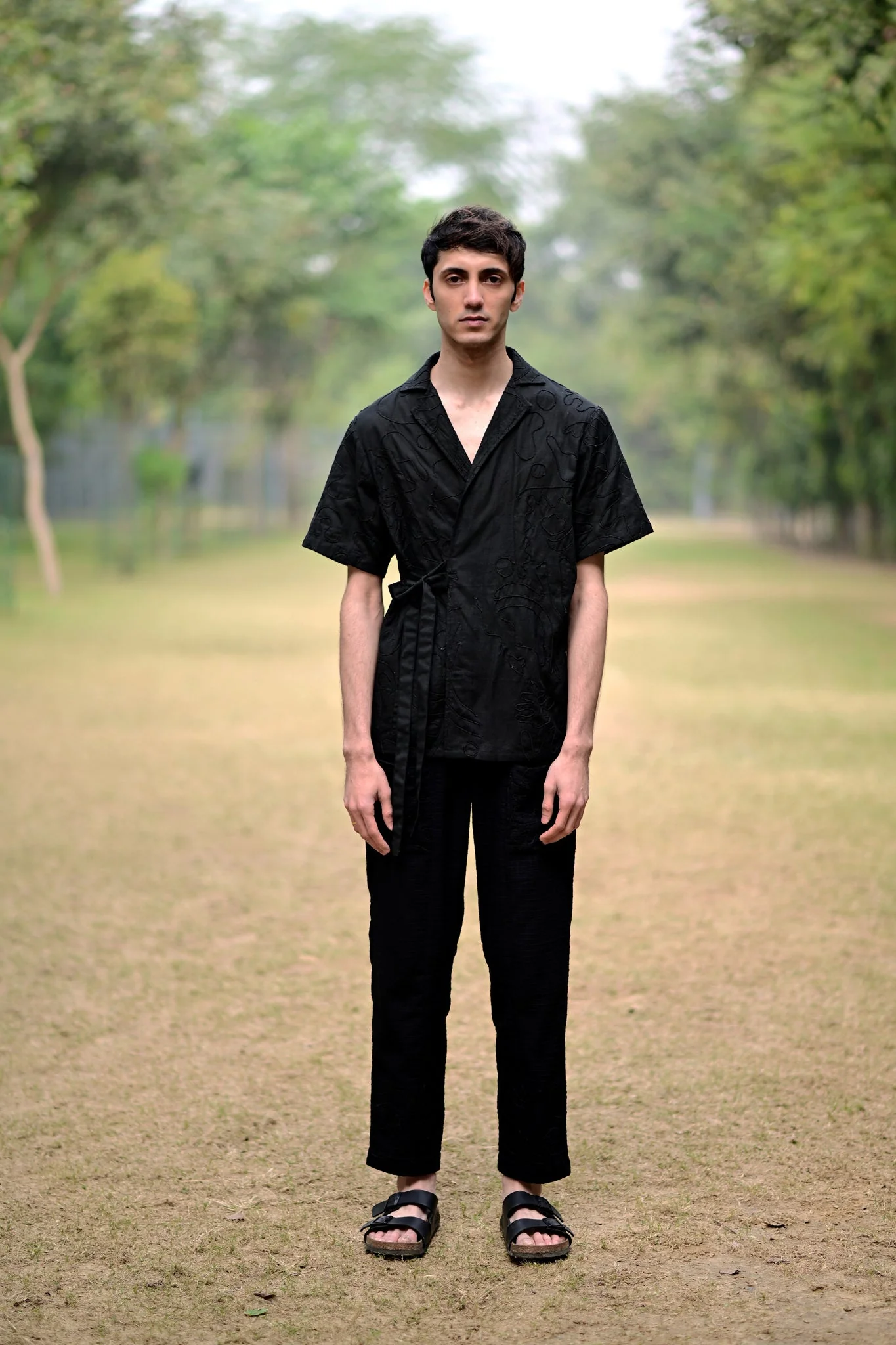 Black Embroidered Shirt