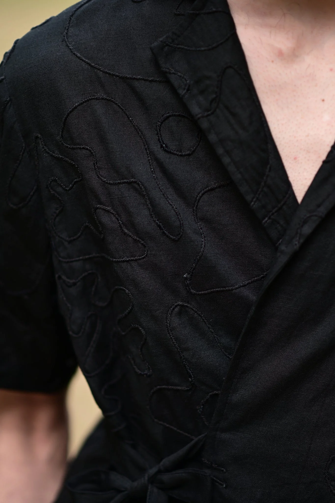 Black Embroidered Shirt - Image 3
