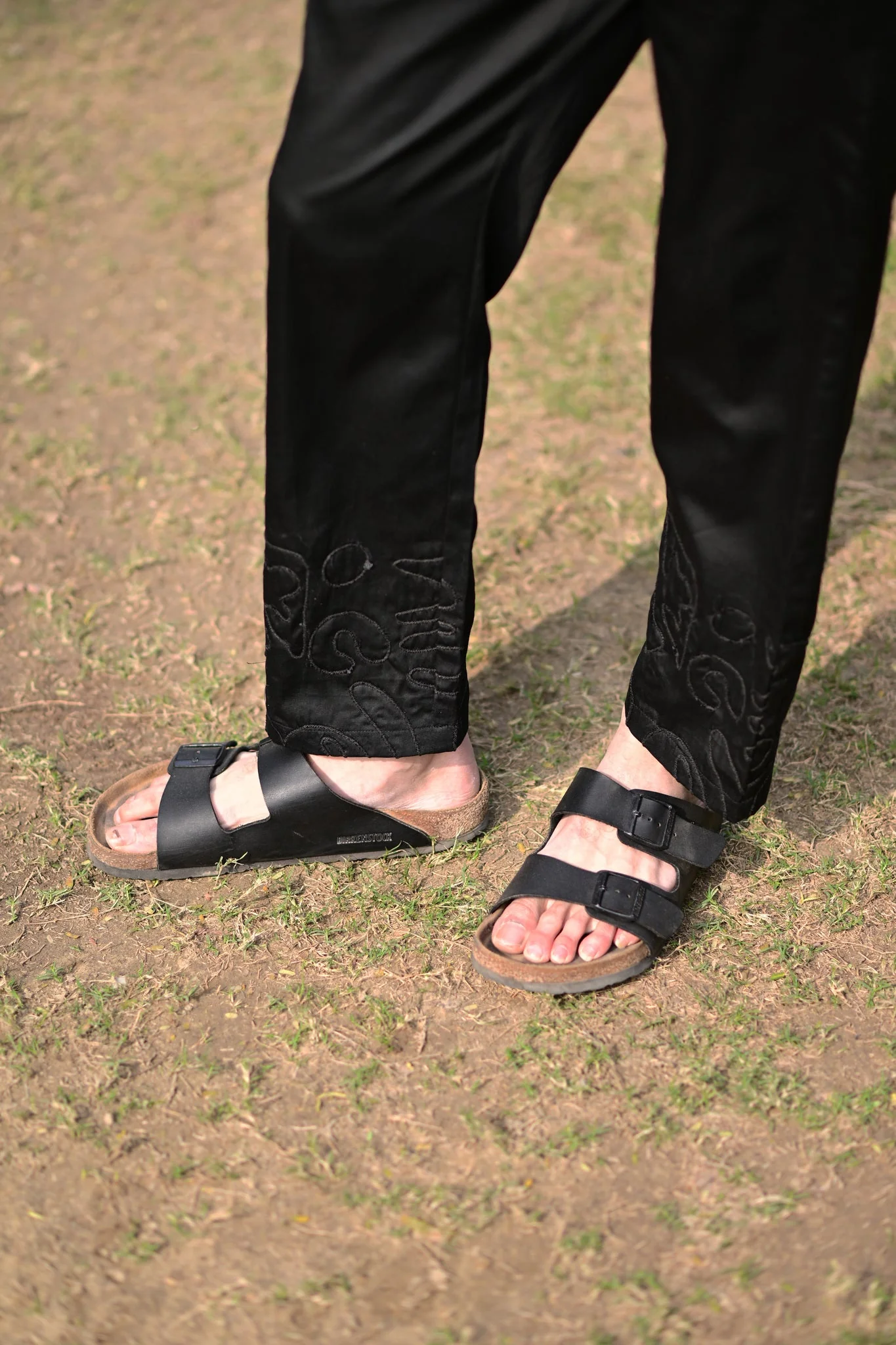 Black Embroidered Trousers - Image 5