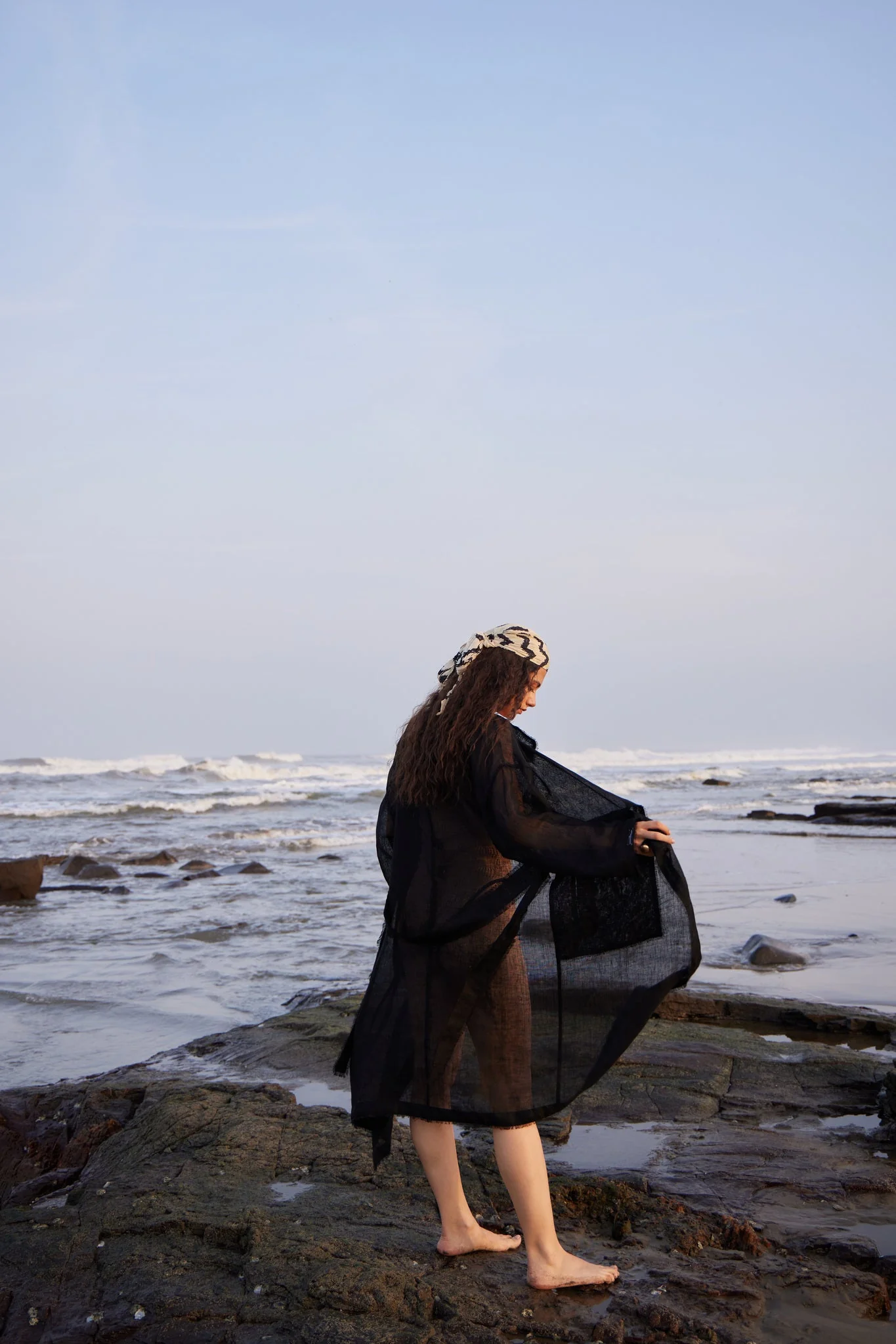 Black Linen Trench - Image 6