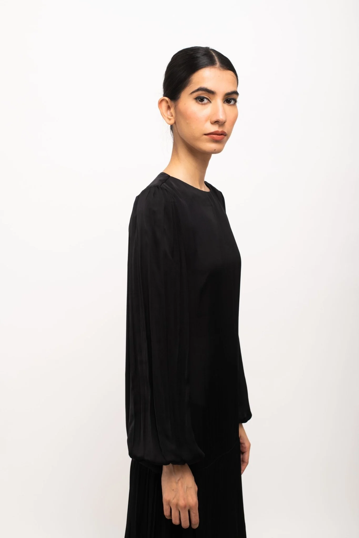 Black-Neon Gather Maxi Dress - Image 6