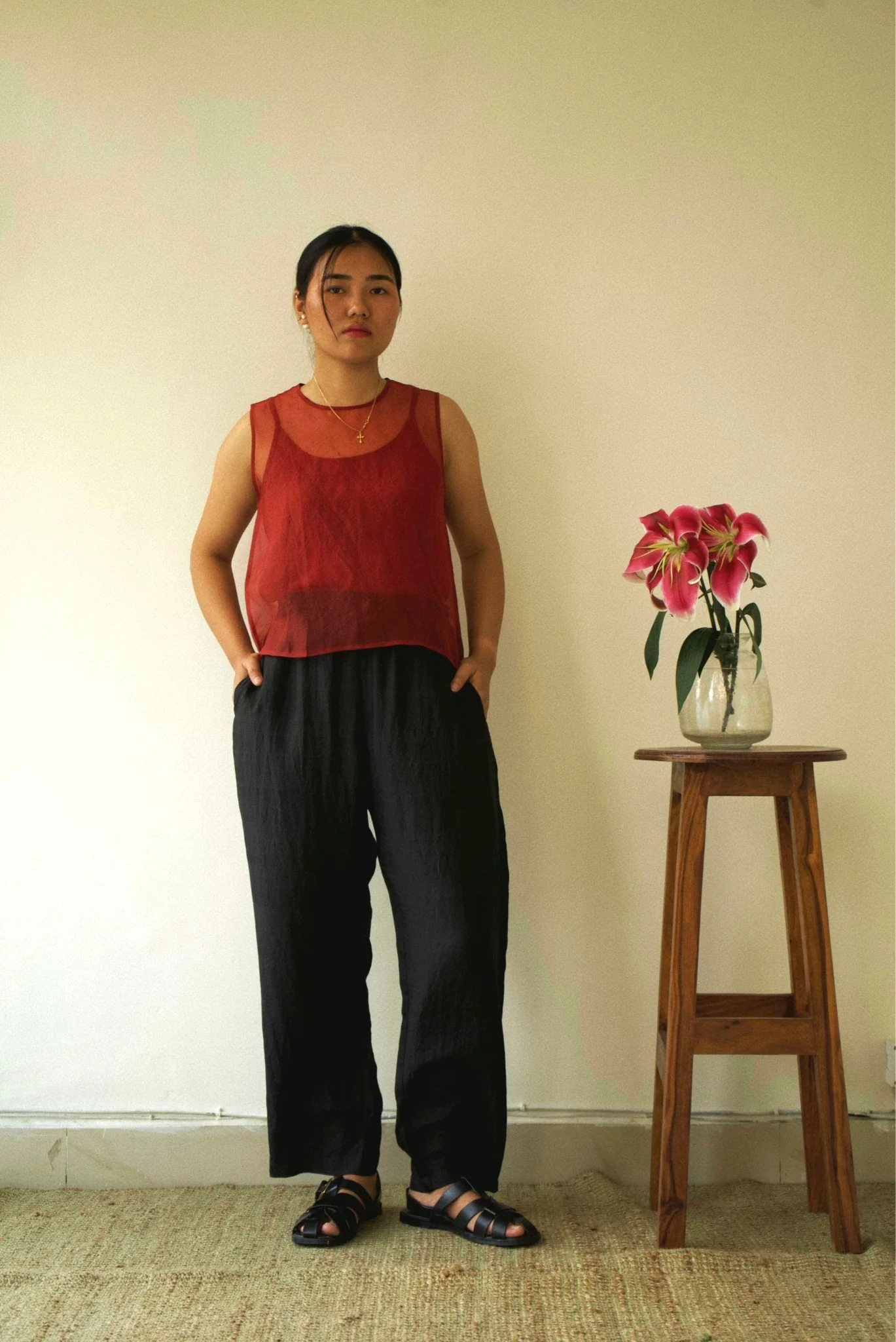Black Silk Pants