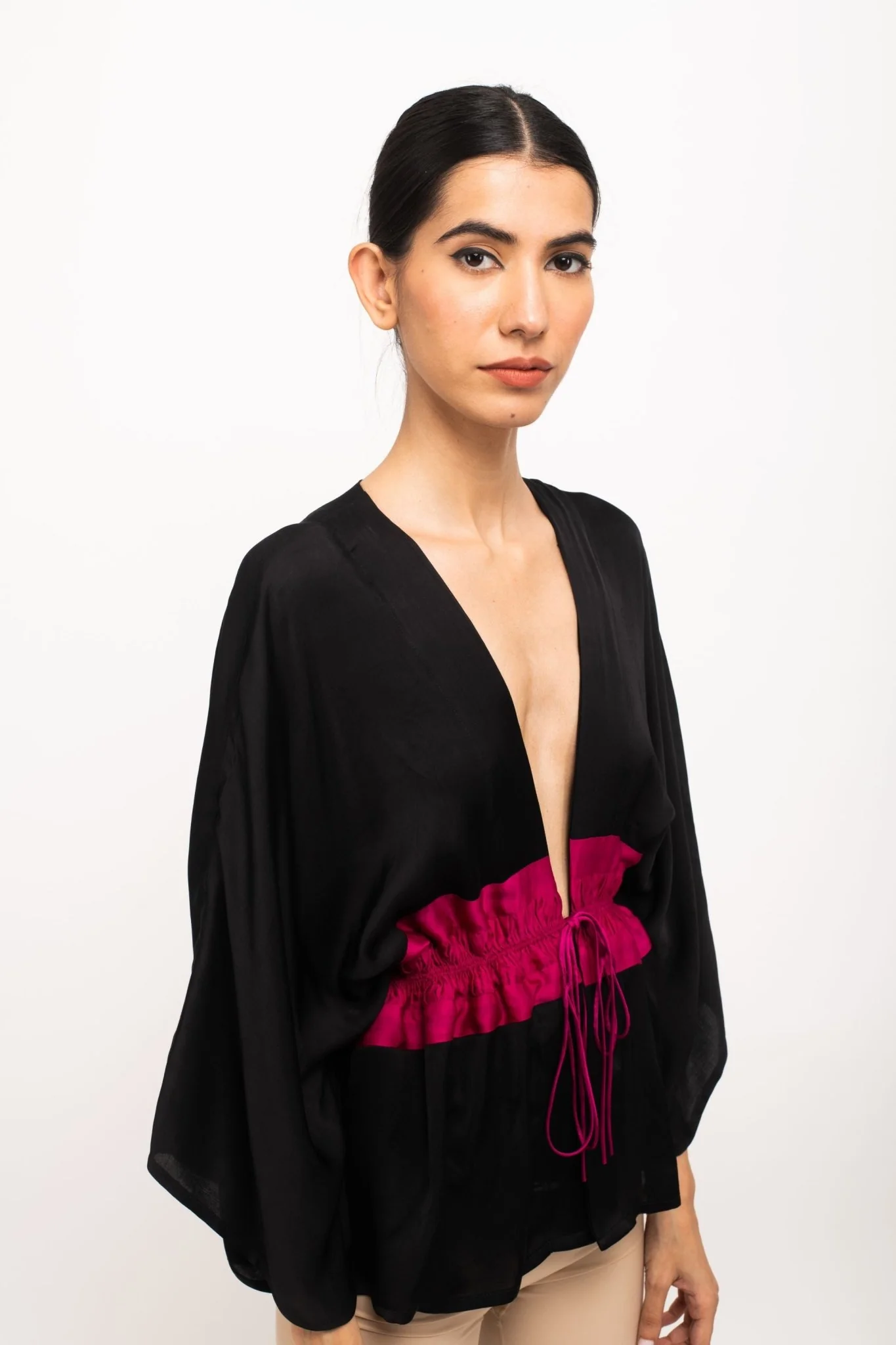 Black-Wine Short Cape - Image 3