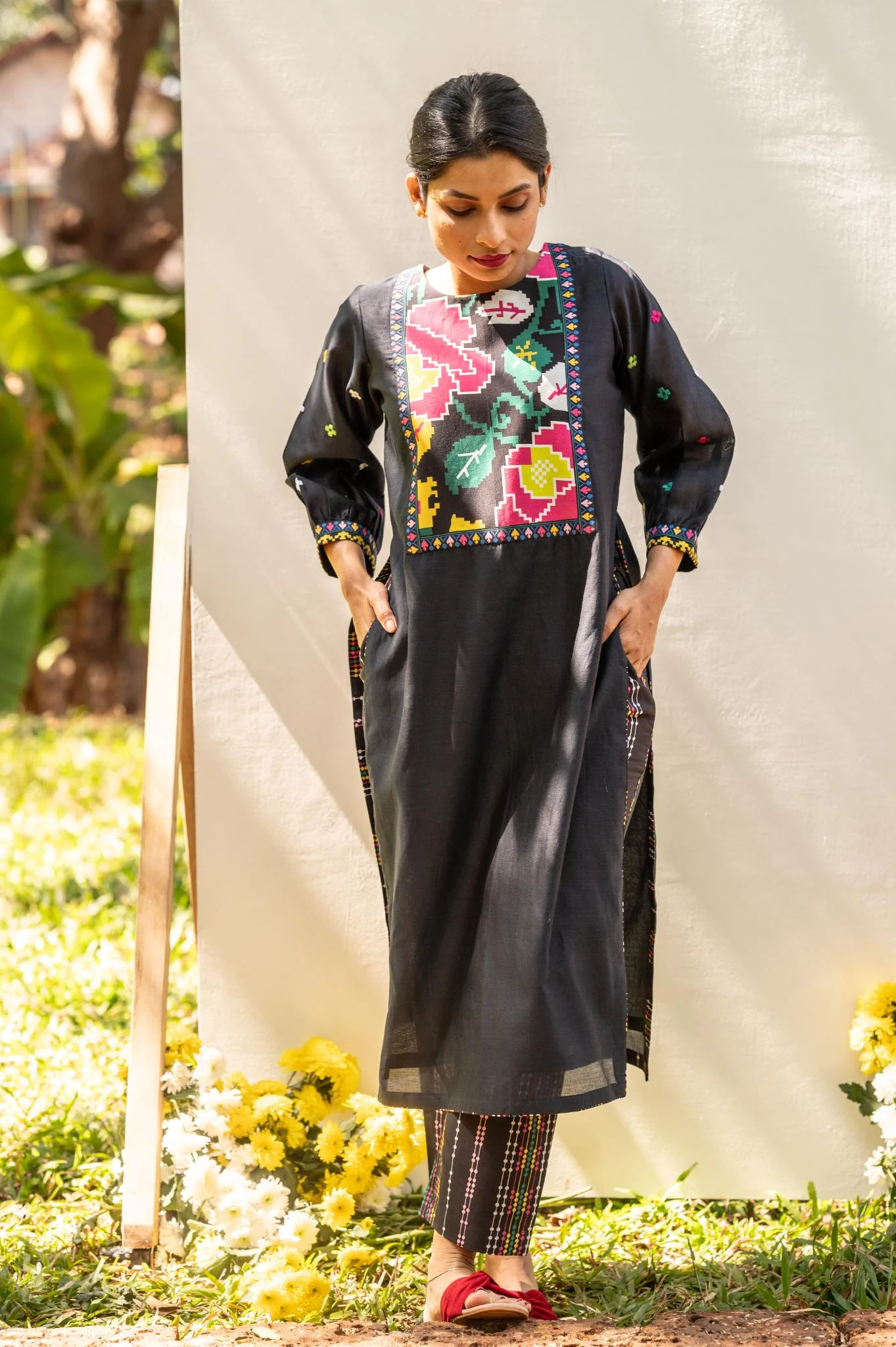 Blooming in Dark Kurta Set - Image 5