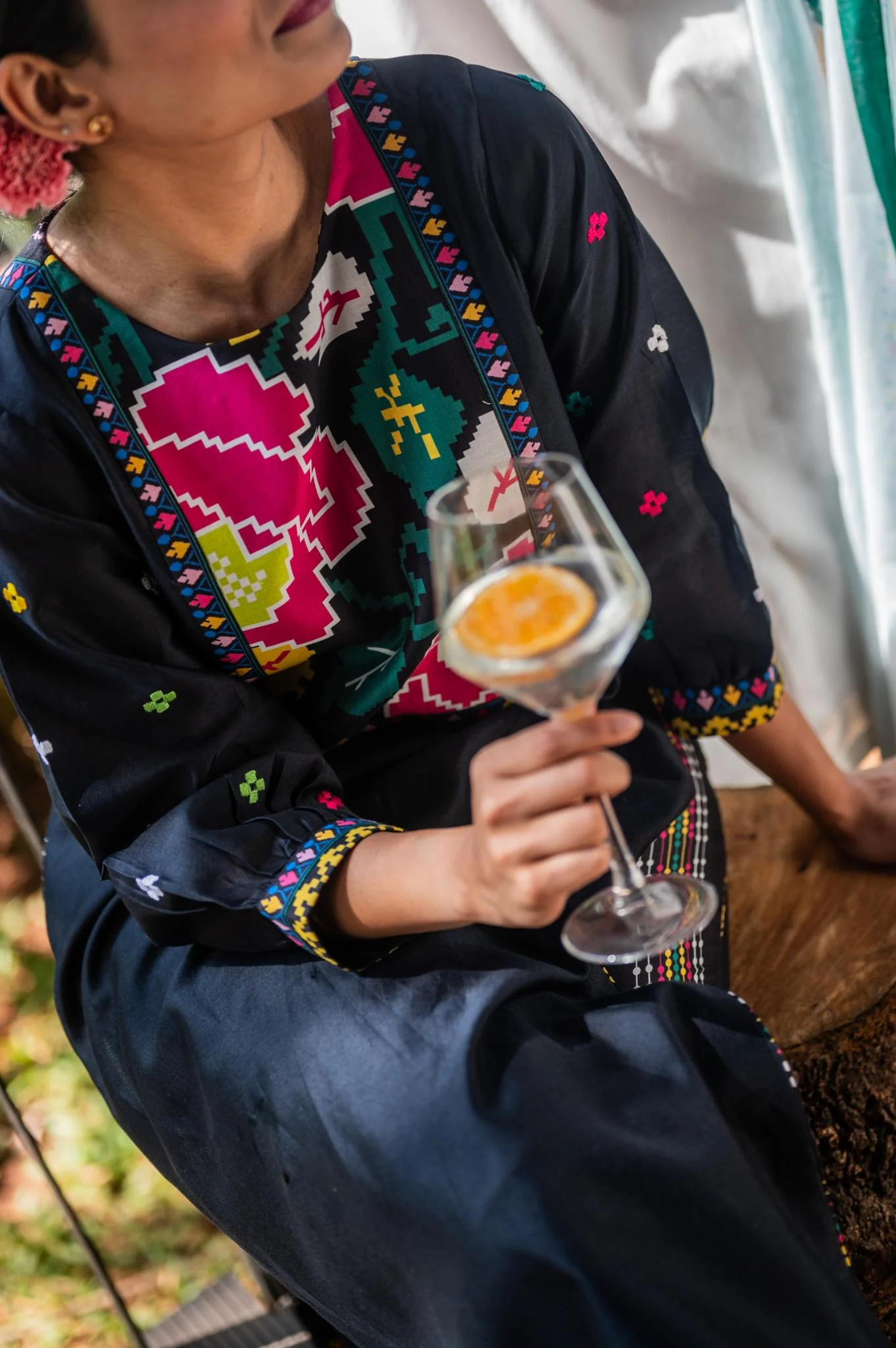 Blooming in Dark Kurta Set - Image 6