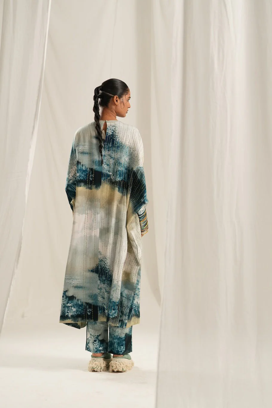 Blue Monet Kaftan Set - Image 5