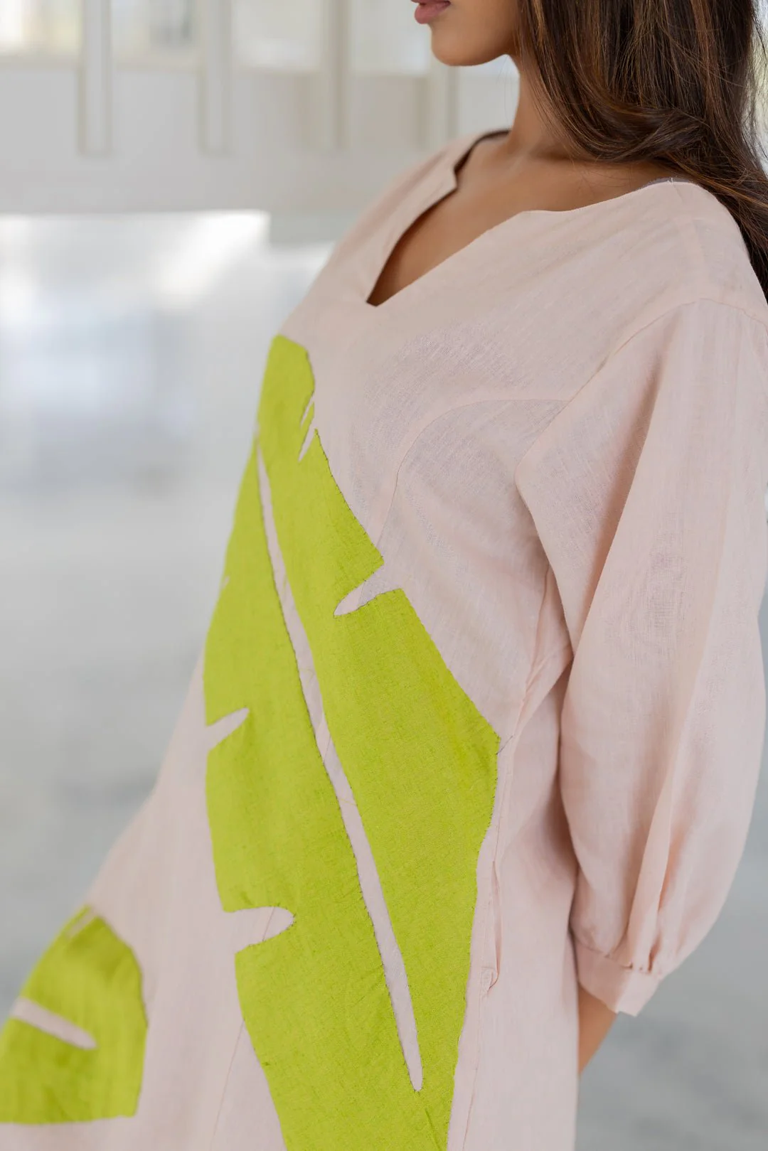 Blush Basil Appliqué Kurta Set - Image 4