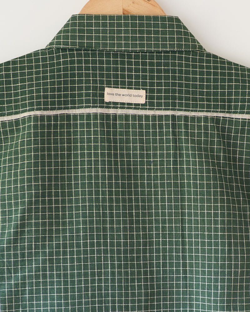 Boogie Green Checkered Boys Shirt - Image 5