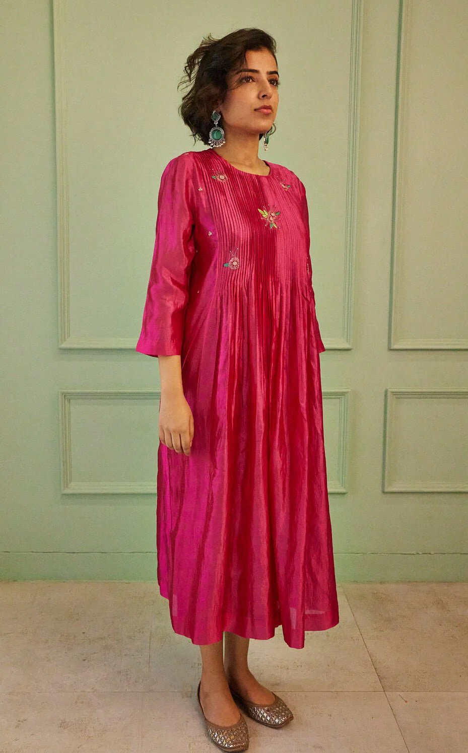 Bougainville Pleated Dress - Image 3