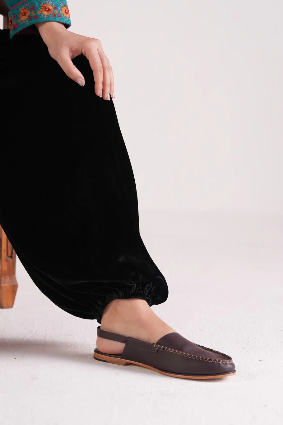 Burgundy Mule Loafers - Women - Image 3