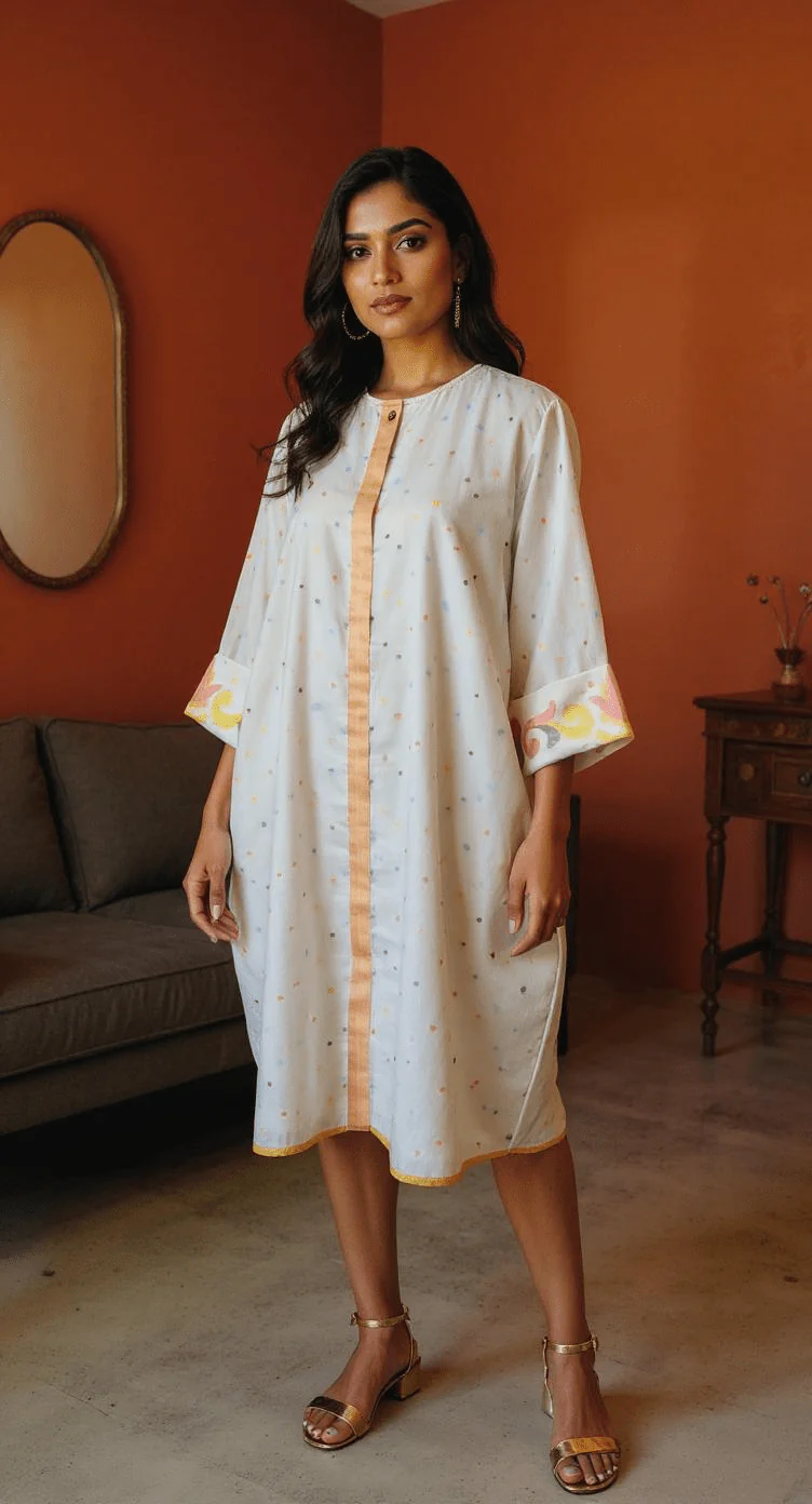 Button Down Cuff Dress