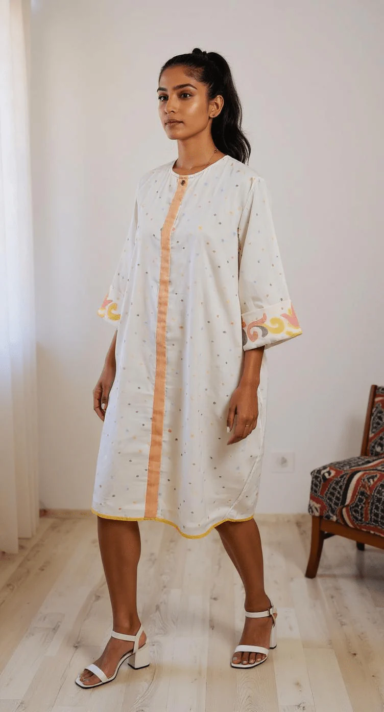 Button Down Cuff Dress - Image 2