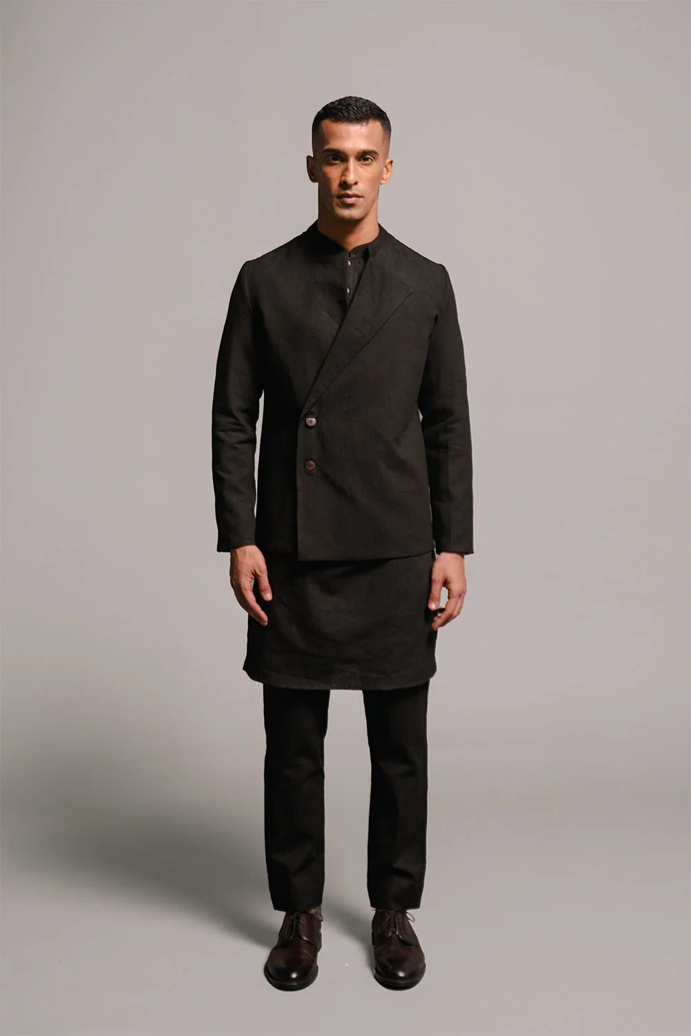 Kohl 100% Linen Men's Bandhgala Jacket - Image 6