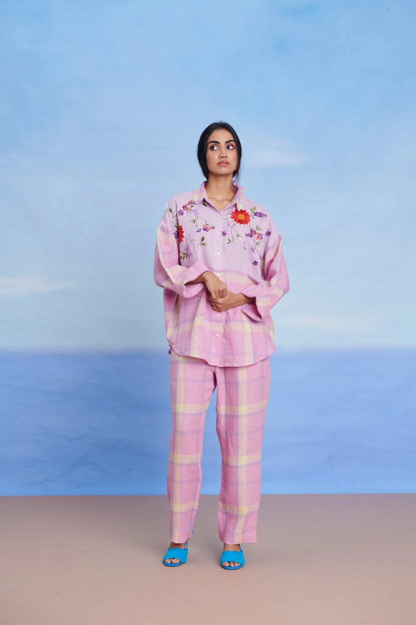 Cassata Linen Oversized Flared Shirt - Image 5