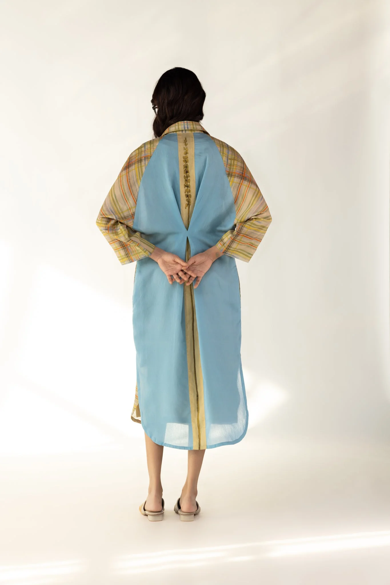 Check Orchid Shirt Dress - Image 2