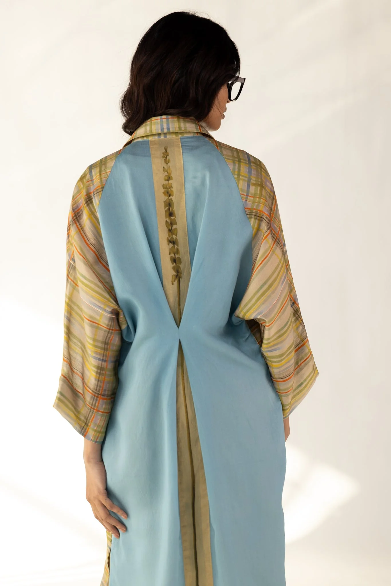Check Orchid Shirt Dress - Image 4