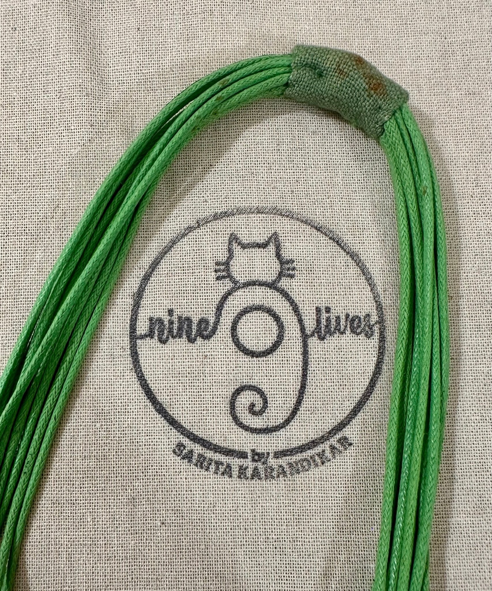 Circular Fabric Neckpiece - Green - Image 2